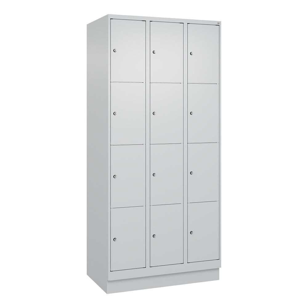 C+P Garderobenschrank Fächerschrank Classic Plus, 4 Fächer übereinander, Abteilbreite 30 ... Für Schule, Verein und Fitness-Studios