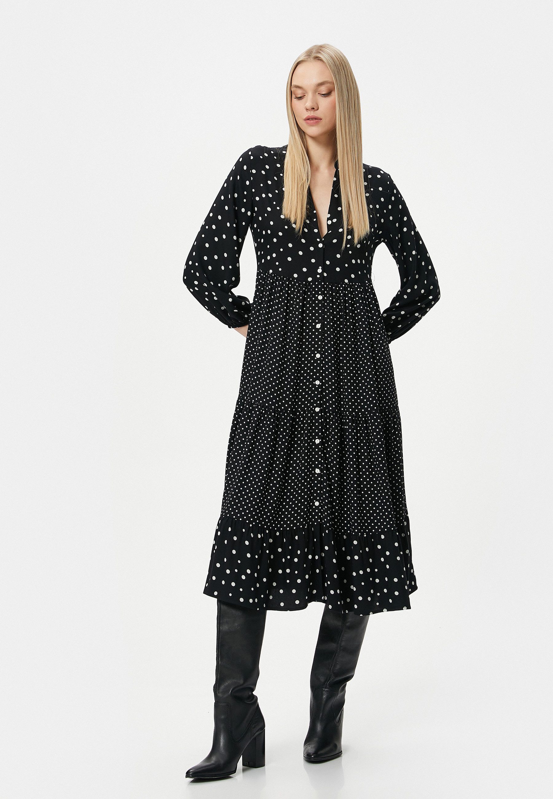 Koton Maxikleid Normale Длина Shacket Kleid