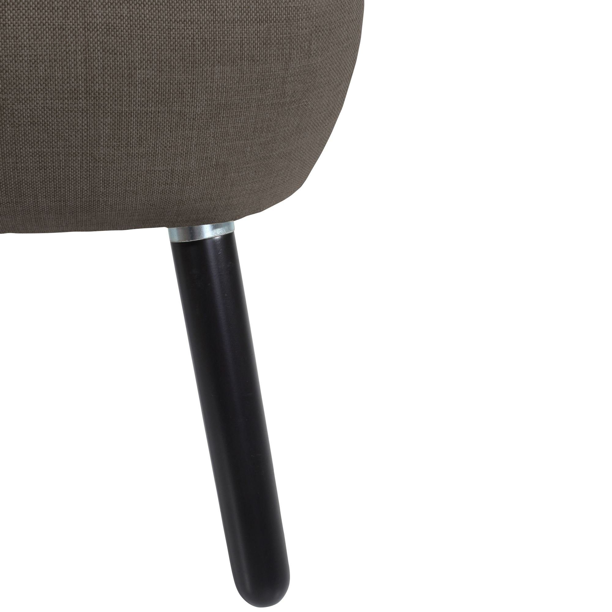 Versand, Kostenlosem Sessel 1-St), 58 Kassi Sitz schwarz verarbeitet,bequemer Flachgewebe Buche / (Sparpreis 22374 hochwertig schoko Kessel Bezug Sessel aufm inkl.