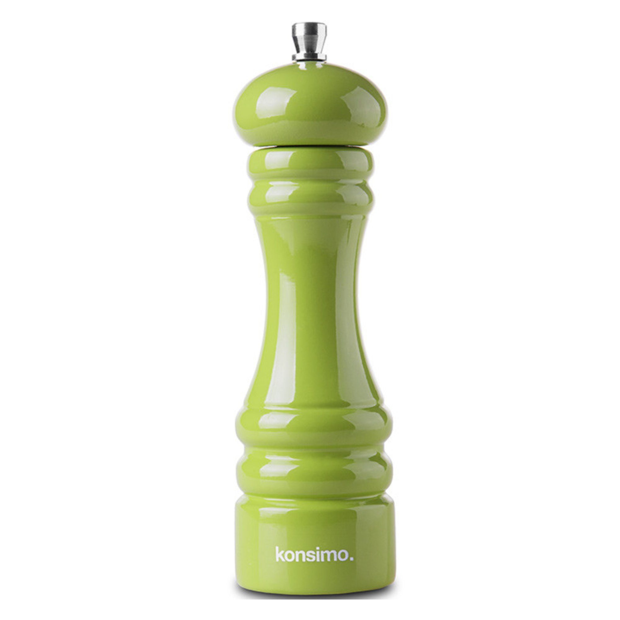 KONSIMO® Salz-/Pfeffermühle MILOS Gewürzmühlen Salzmühlen Pfeffermühlen 18 cm manuell, (2 Stück), Buchenholz, Mechanismus aus rostfreiem Stahl, modernes Design