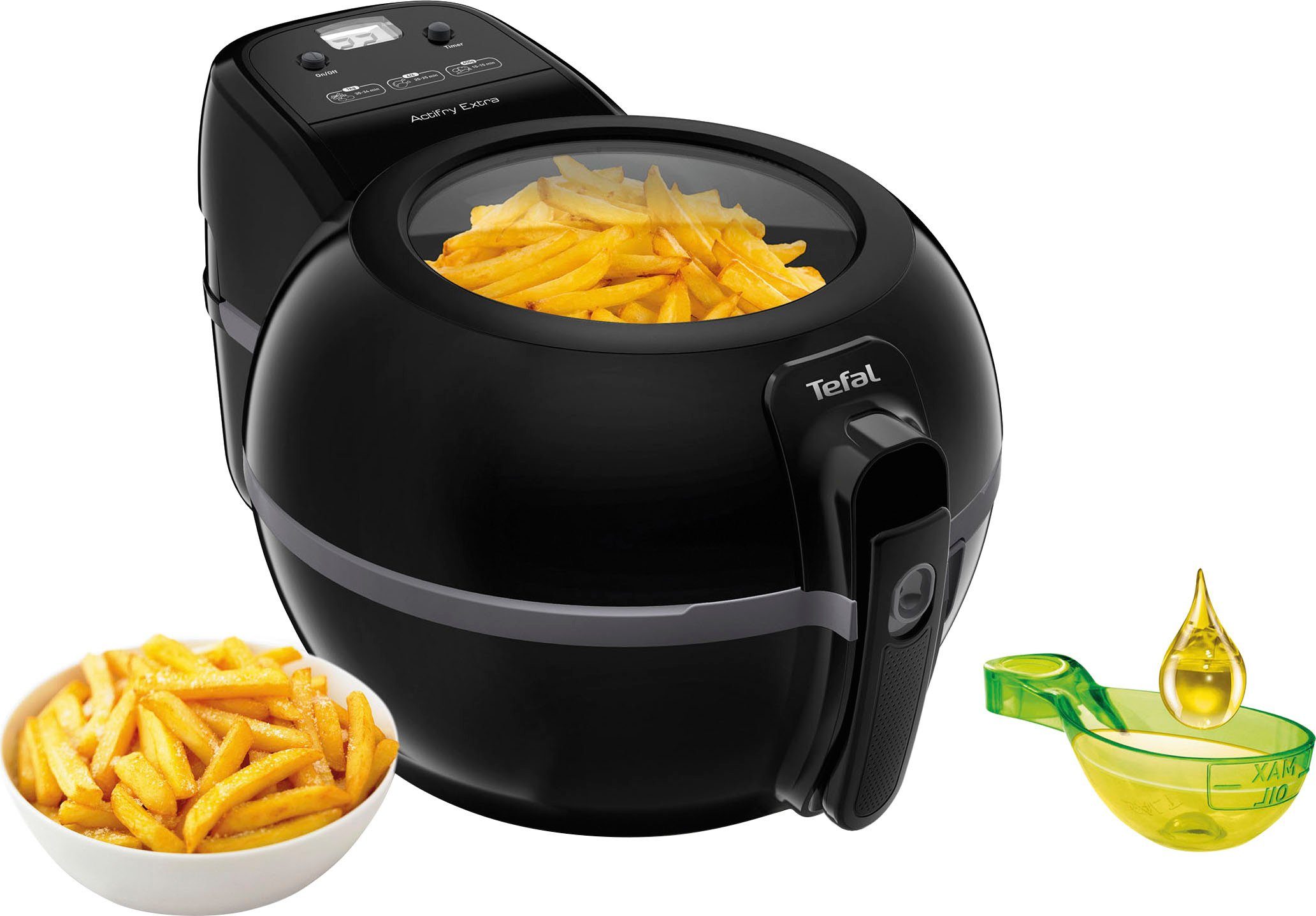 Tefal Heißluftfritteuse FZ7228 ActiFry Extra, 1500 W, Fassungsvermögen 1,2 kg, Timer, geruchsfrei