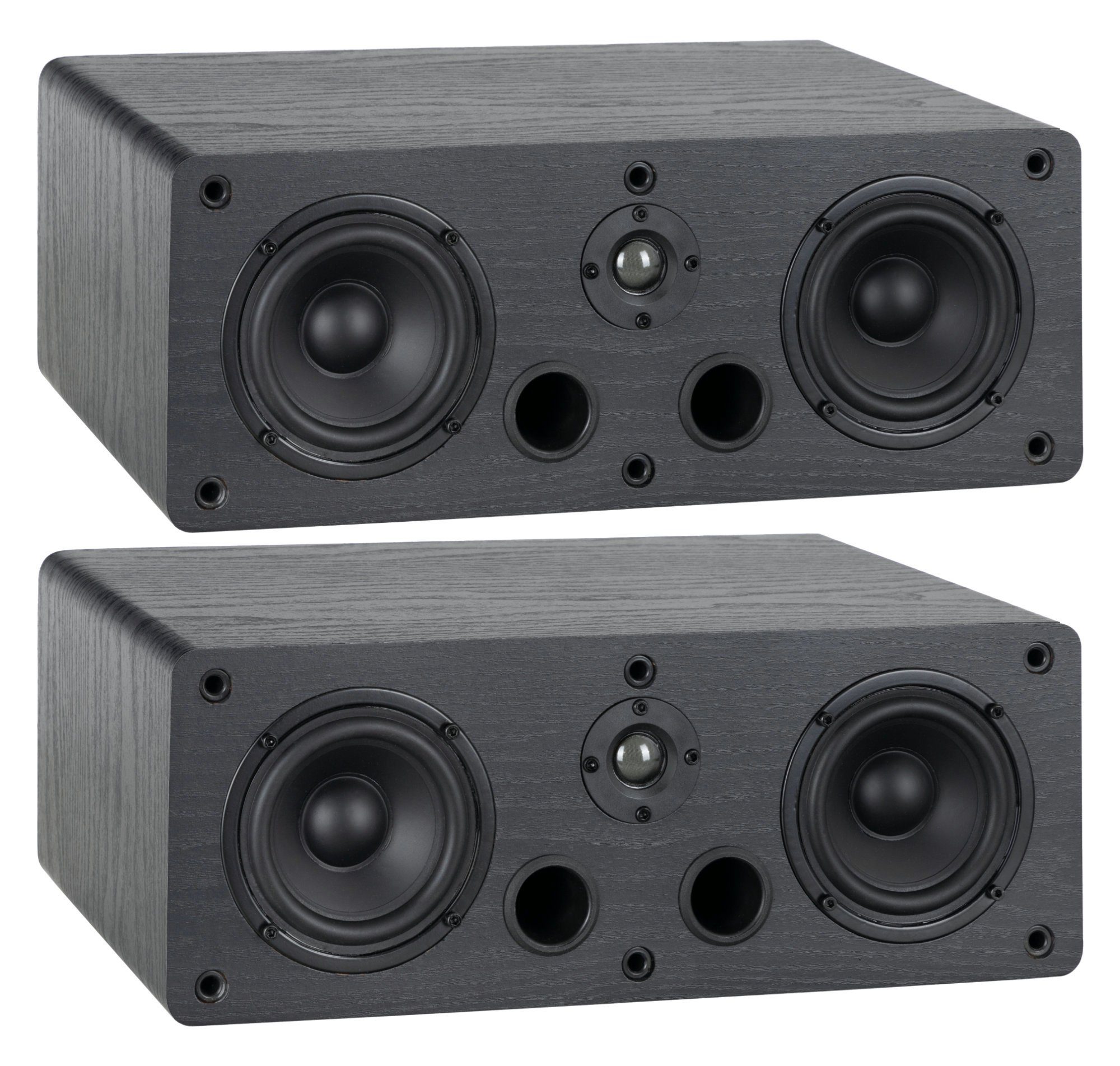 McGrey CS-440 2x 4" HiFi Center-Lautsprecher Regal-Lautsprecher (40 W, Multifunktions Satelliten HiFi Box für Surround-System)