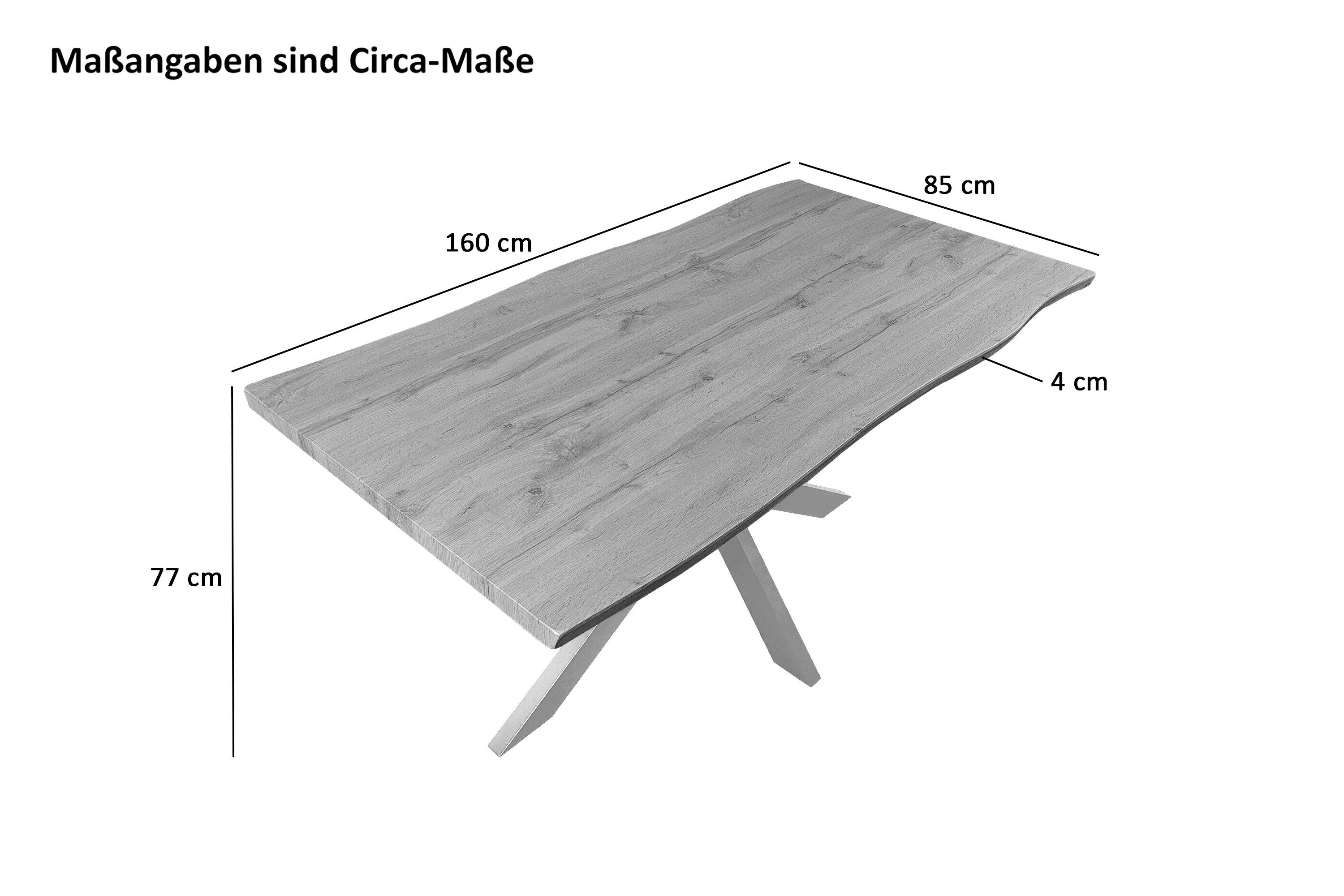 SAM® Esstisch TorbenS, verschiedene Holz-Optiken, Spider-Metallgestell, günstig online kaufen