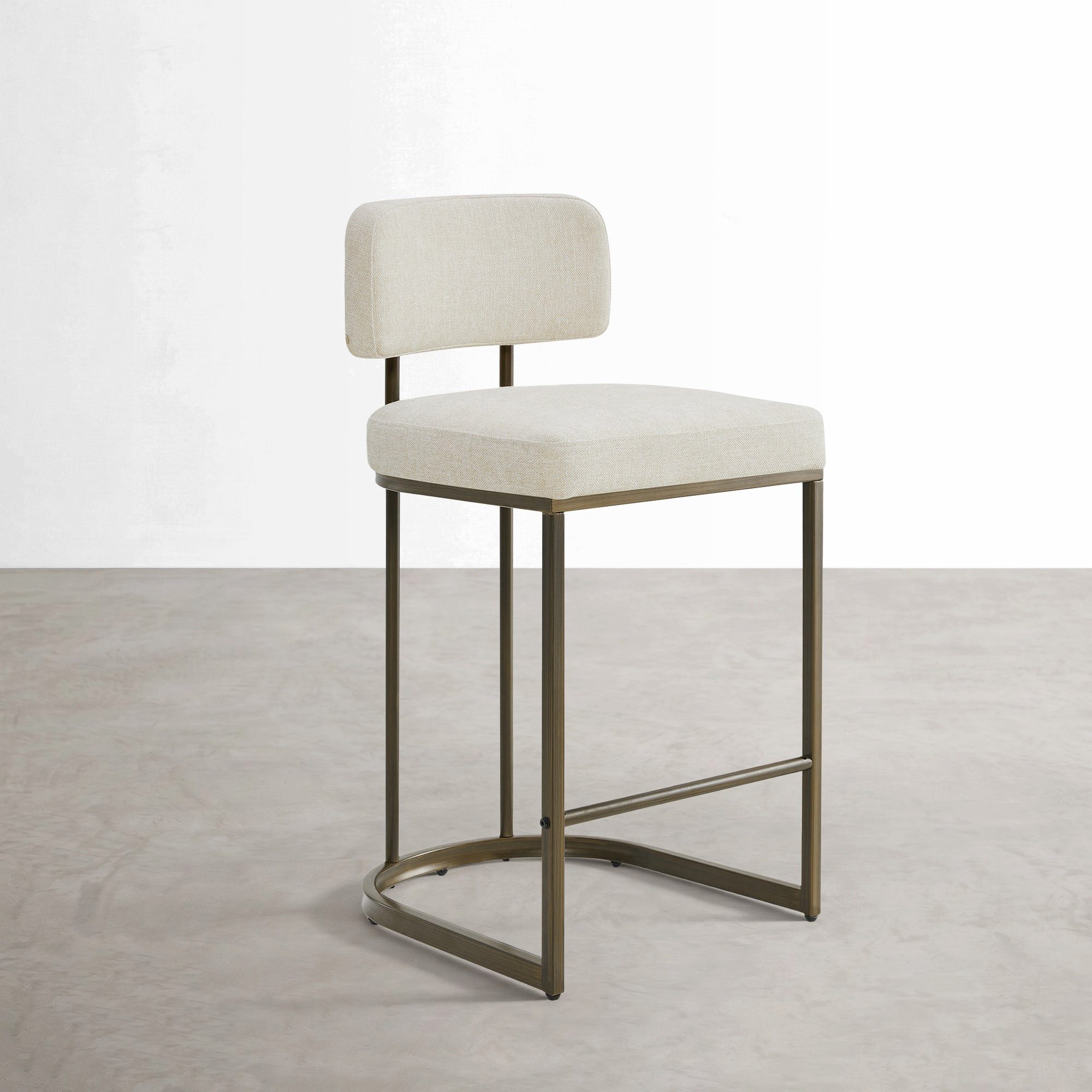 CHITA Barhocker (Set, 2 St), Barstuhl, Rückenlehne, Chenille,OEKO-TEX, mit Fußstütze