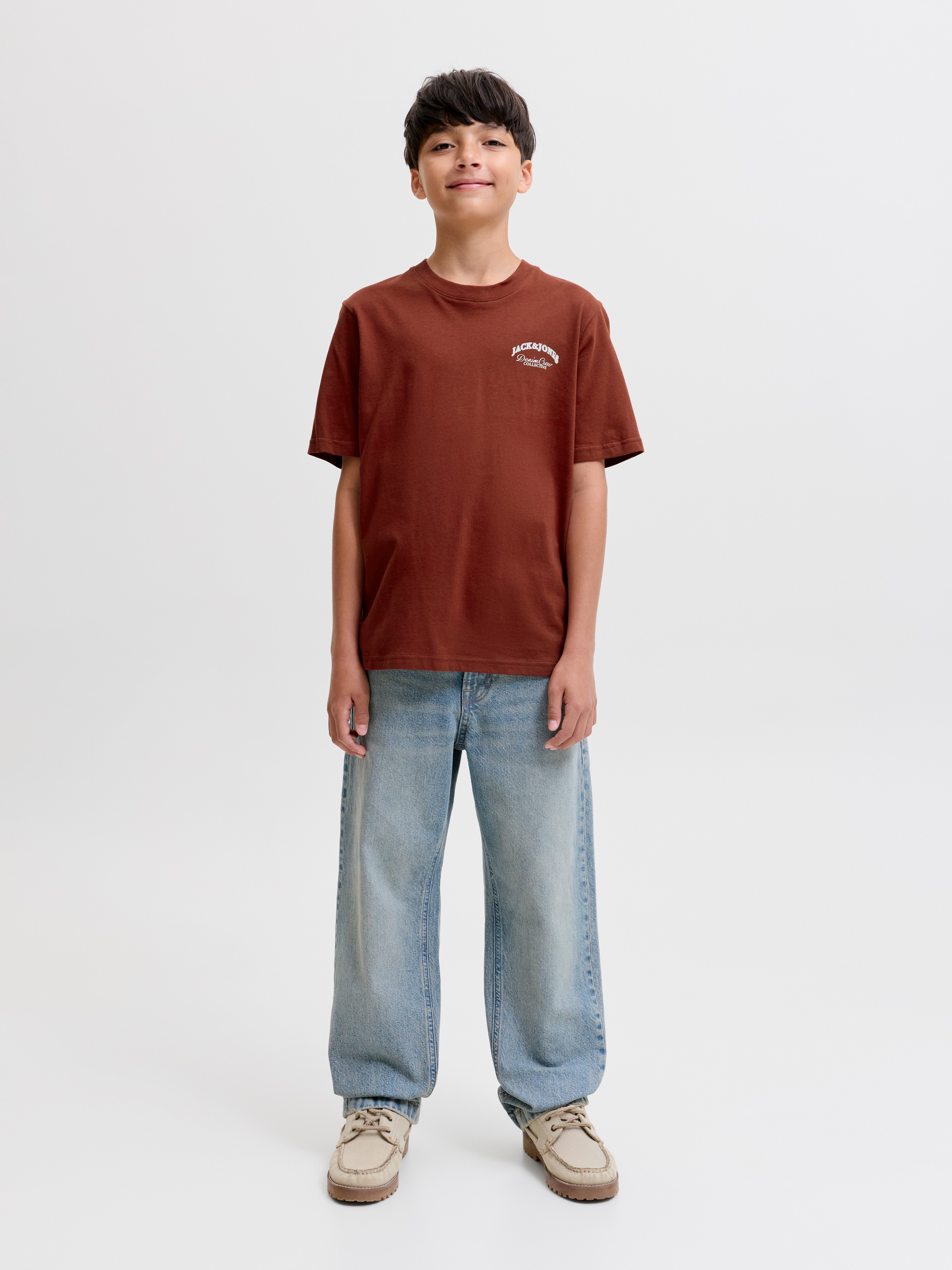 Jack & Jones Junior Rundhalsshirt JJEBRANDES BACKP RELAXED TEE SS SN JNR Baumwolle, relaxed fit – Bild 3 von 5