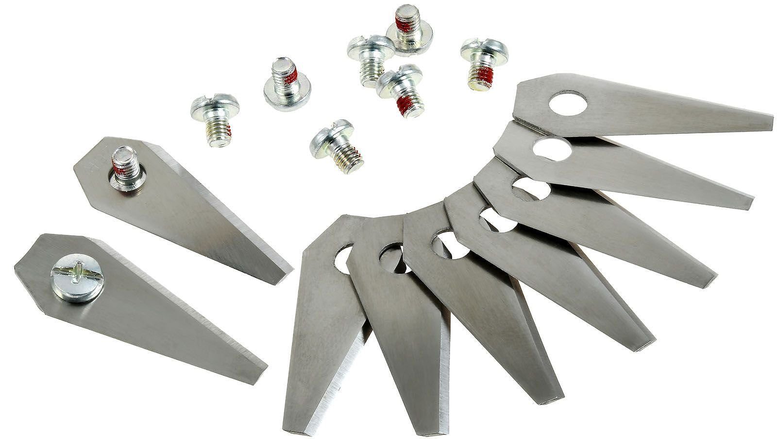 Powery Rasenmähermesser 9x Ersatz-Messer- Schneid-Klingen 1,00mm für Bosch Indego Mähroboter