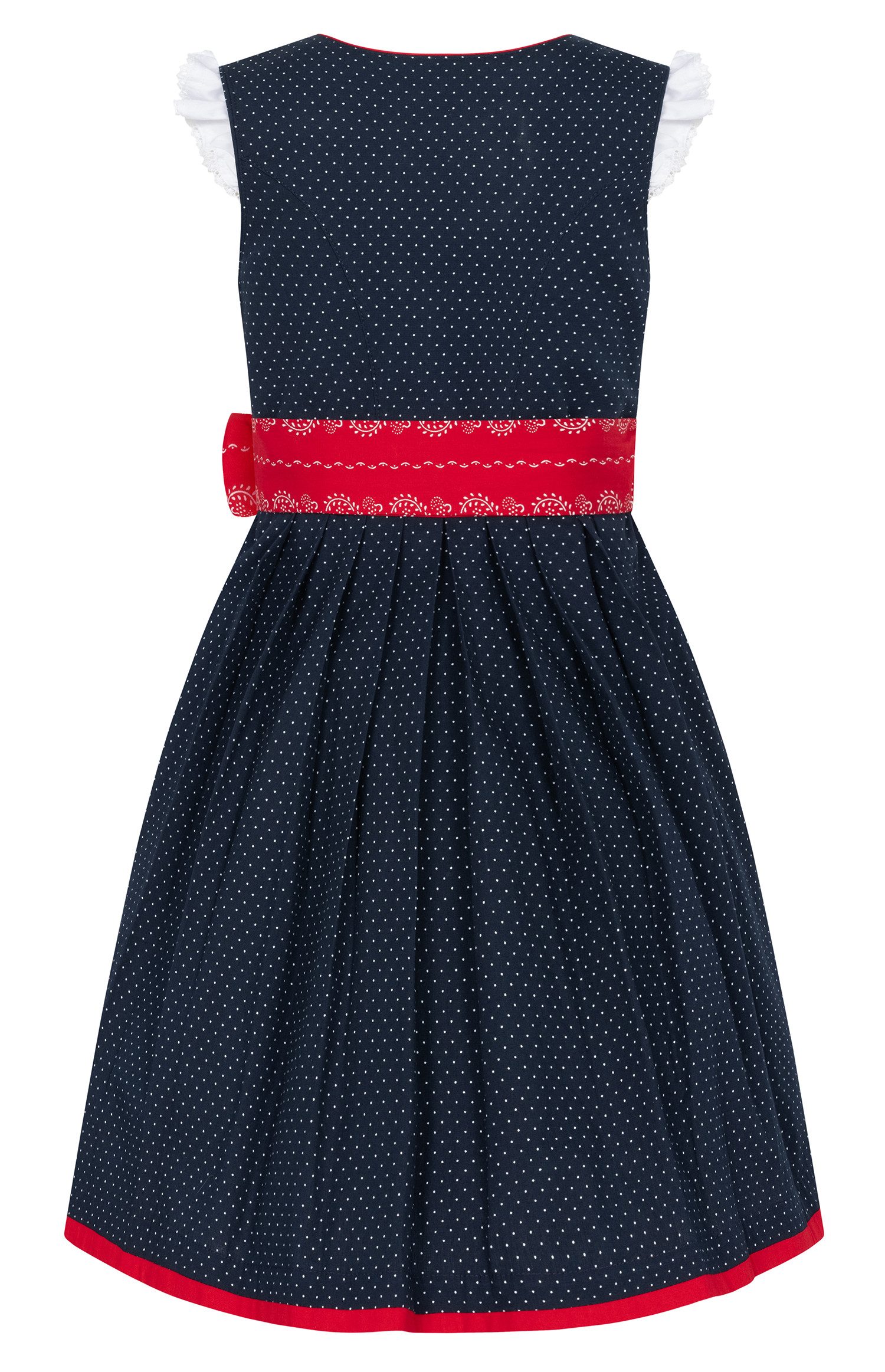 Nübler Dirndl Kinderdirndl Worthersee in Marine-Kirschrot von Nübler
