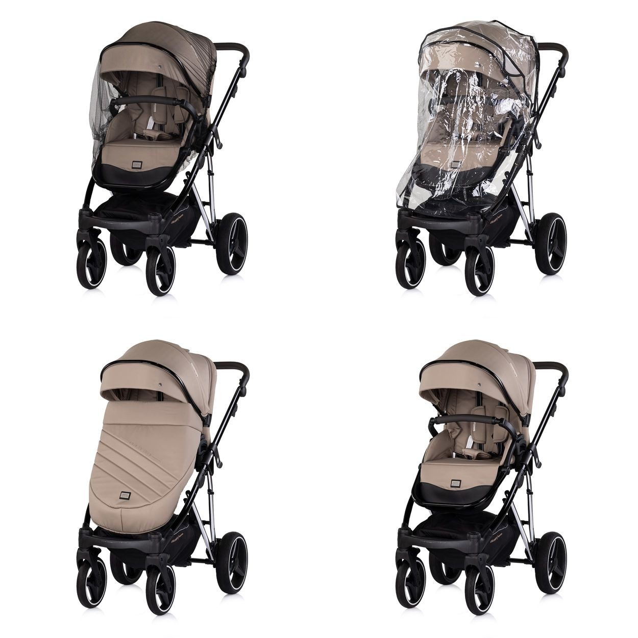 Chipolino Kombi-Kinderwagen Imperium 3 in 1, Aluminium, Isofix, i-Size, 5-Punkt-Gurt, 3-Punkt-Gurt, Babywanne – Bild 5 von 5