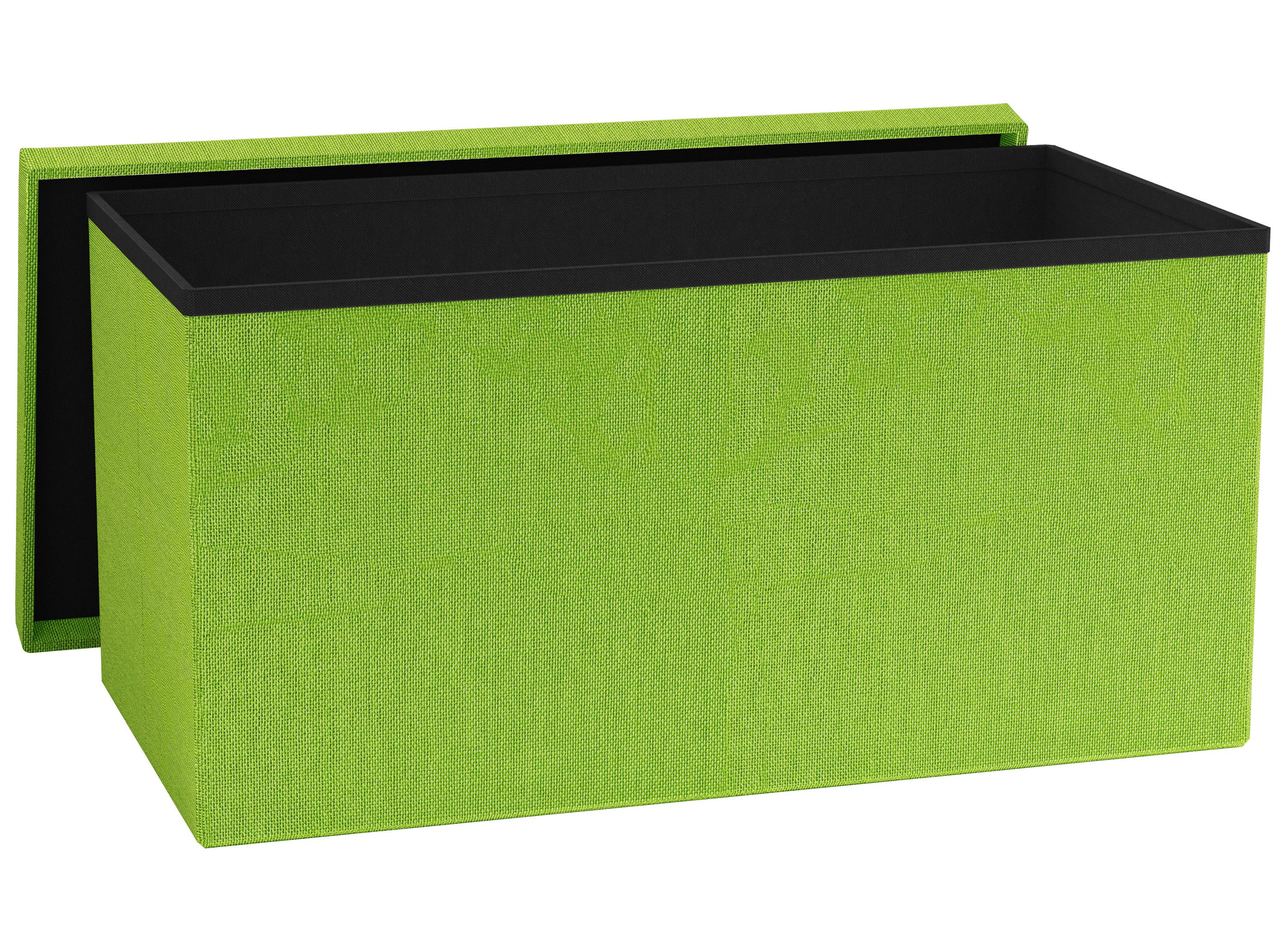 VCM Schuhbank Boxas B. 76 x T. 38 x H. 38 cm, Stoff-Sitztruhe, Kiste für flexiblen Einsatz in allen Wohnräumen – Bild 3 von 5