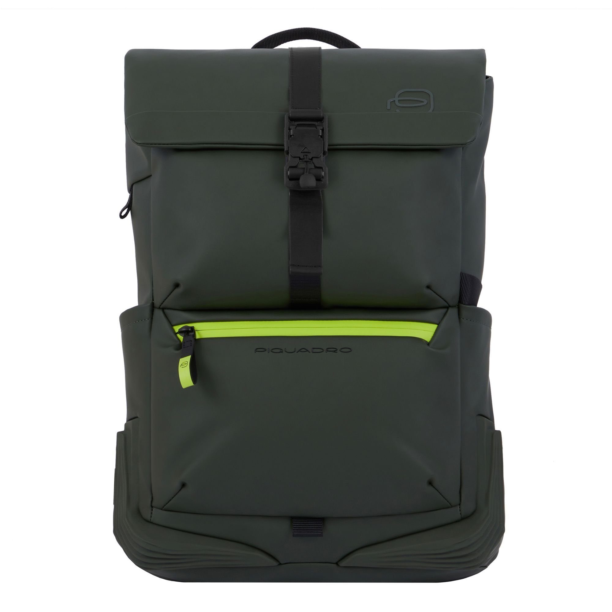 green Daypack Piquadro Corner, Polyurethan