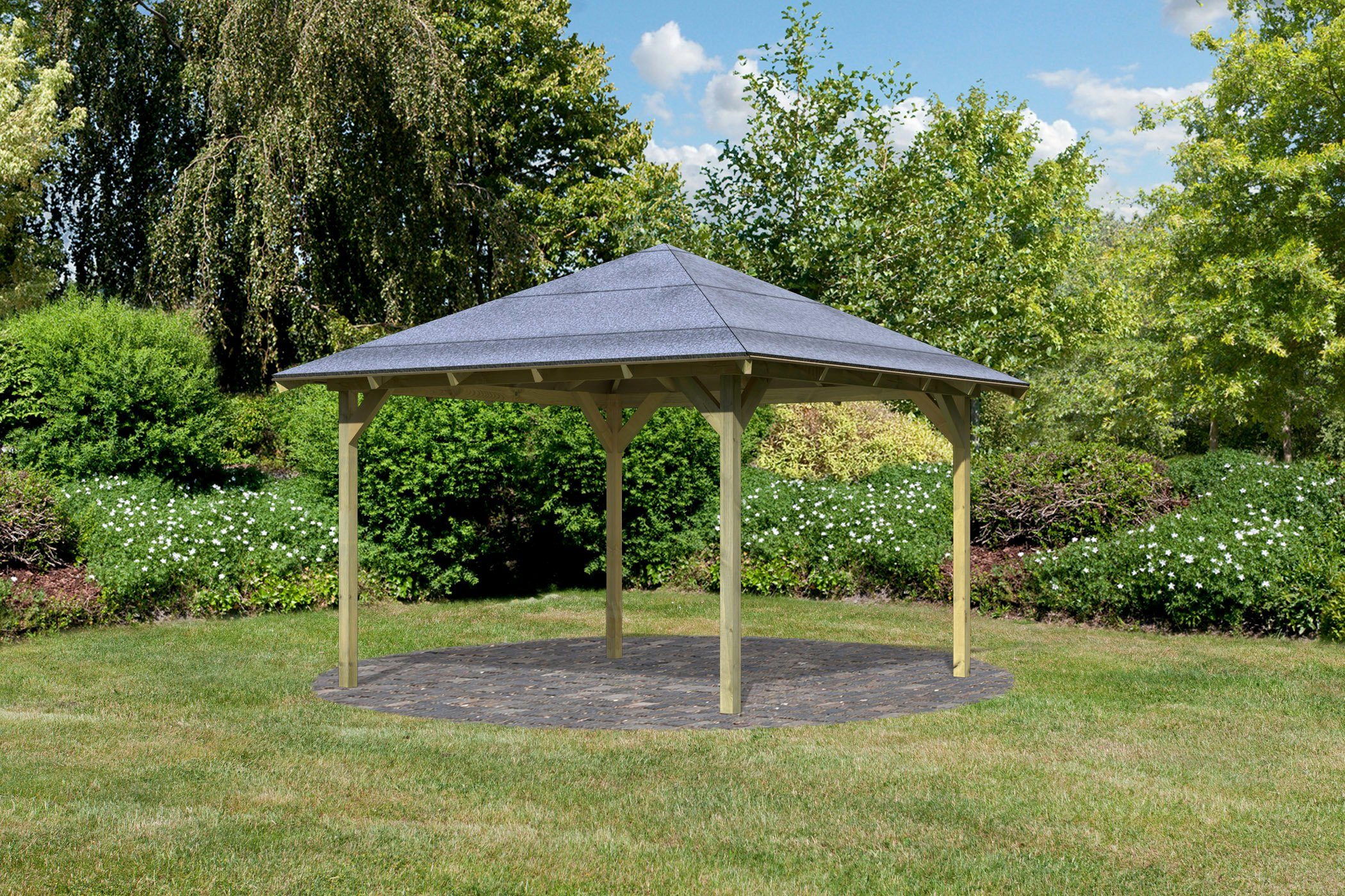 Karibu Pavillon Granada, BxTxH: 377x377x303 cm