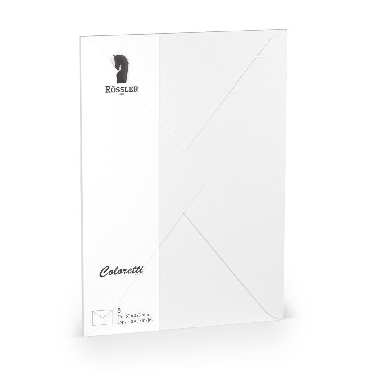 Rössler Briefumschlag Briefumschlag Coloretti C5 5Er Pack Weiss