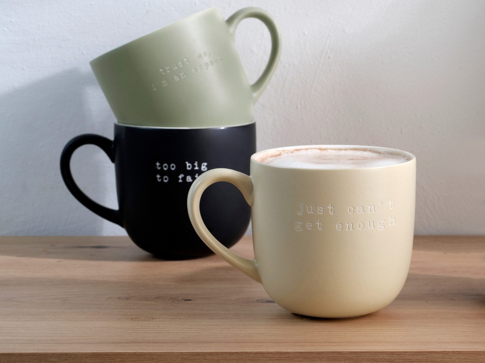 ASA SELECTION Becher hey! Henkelbecher highly caffeinated 0,6l, New Bone China
