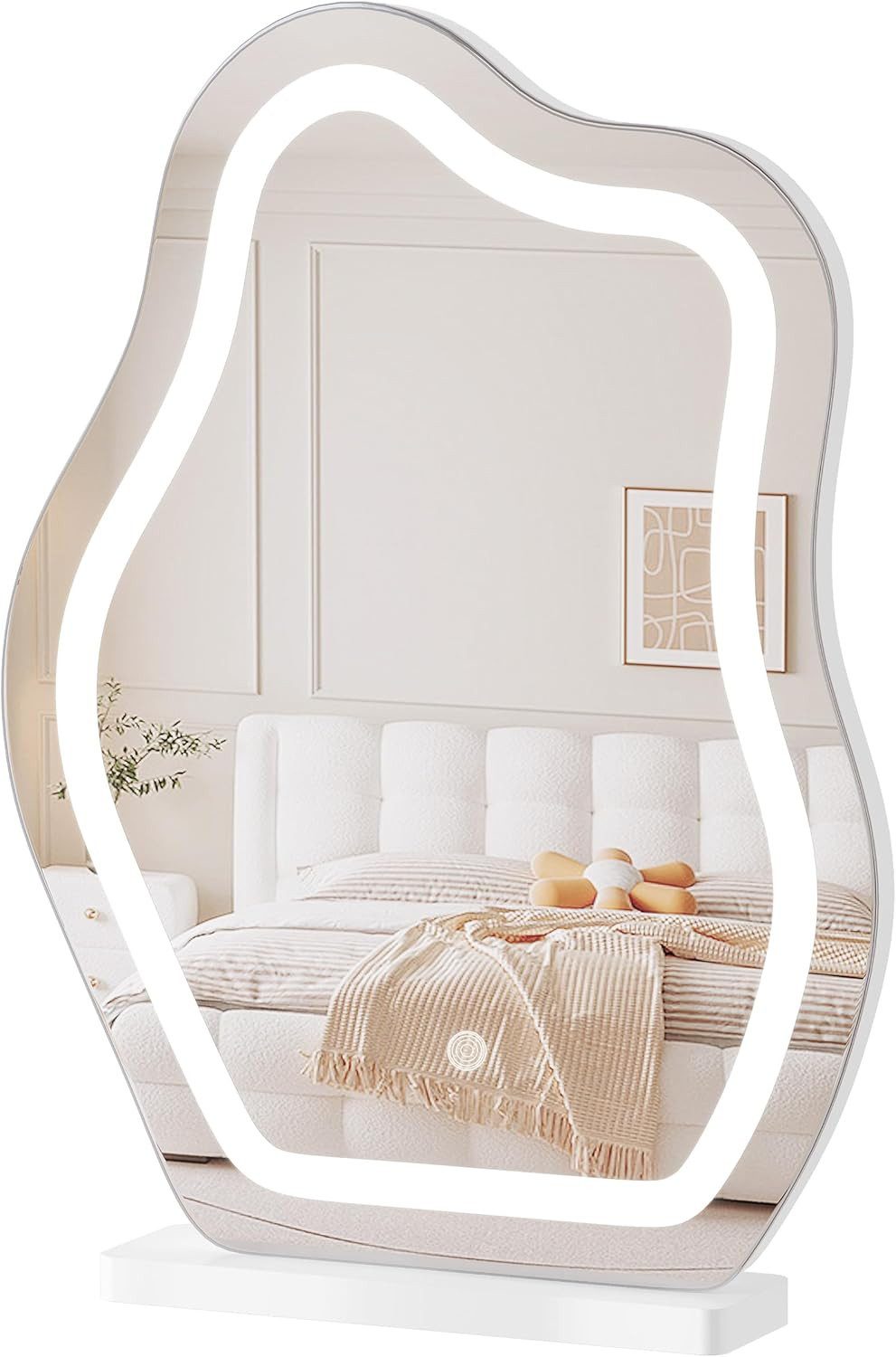 Woltu Schminkspiegel, mit Beleuchtung, 3 Farbtemperaturen, Tischspiegel Wol günstig online kaufen