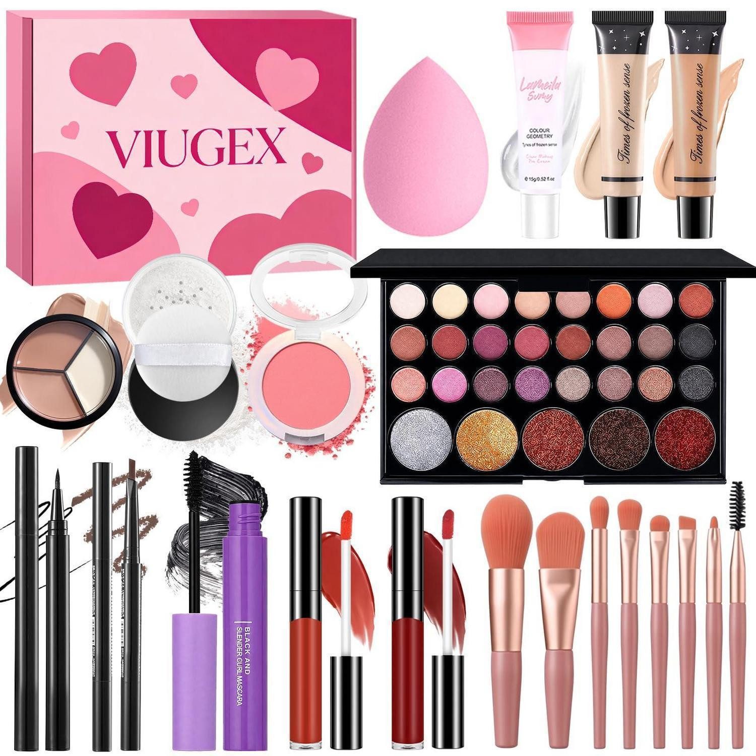 LuxusKollektion Schmink-Set Schminkkoffer All-in-One Set Damen Mädchen