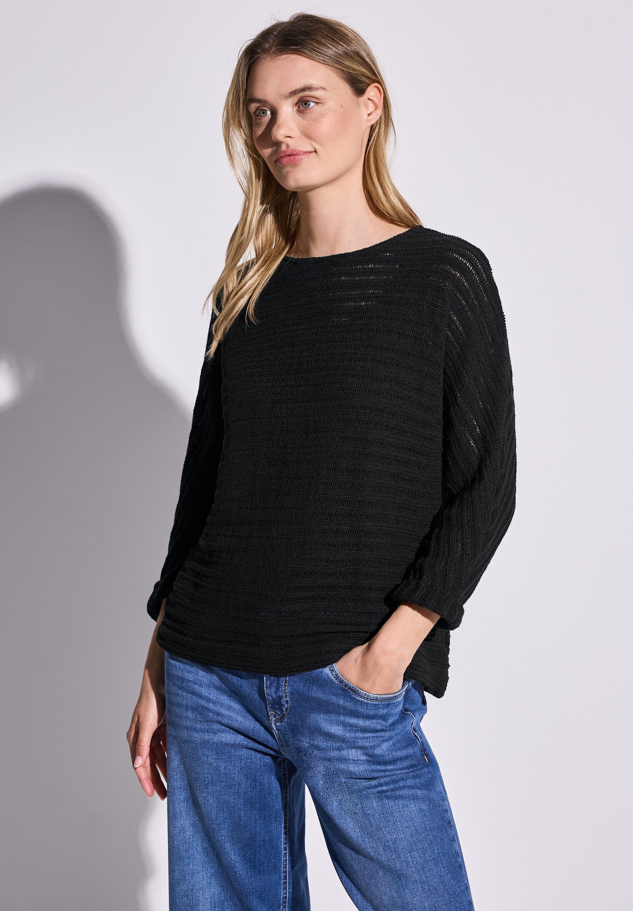 STREET ONE 3/4-Arm-Shirt, mit U-Boot-Ausschnitt günstig online kaufen