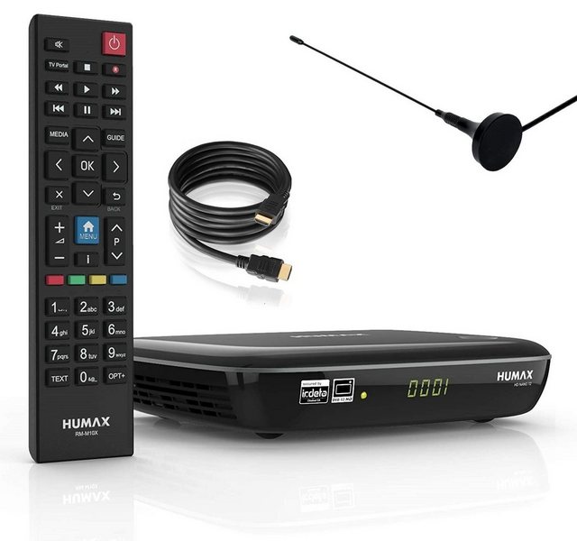 Humax Humax HD Nano T2 HD Receiver Set mit Stabantenne / DVB-T2 Receiver / DVB-T2 HD Receiver