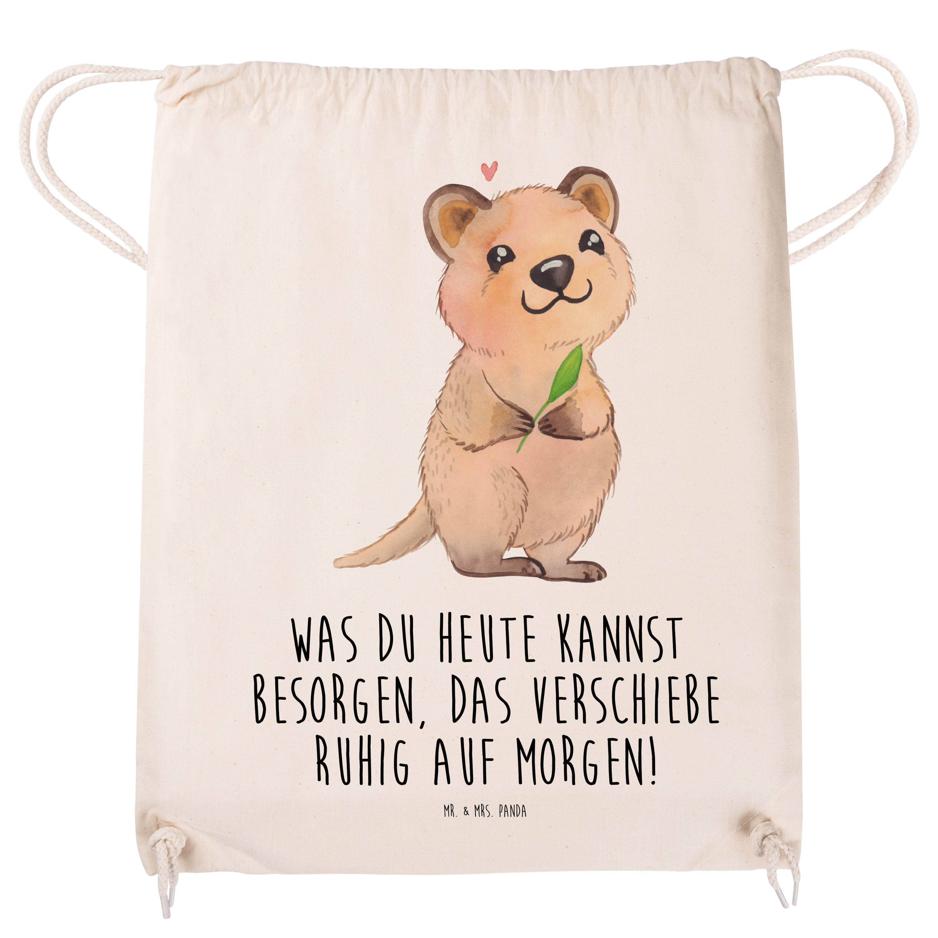 Mr. Happy (1-tlg) Transparent Quokka & Mrs. Sporttasche - Tiere, Panda Ni Tasche, - Geschenk, Sporttasche,