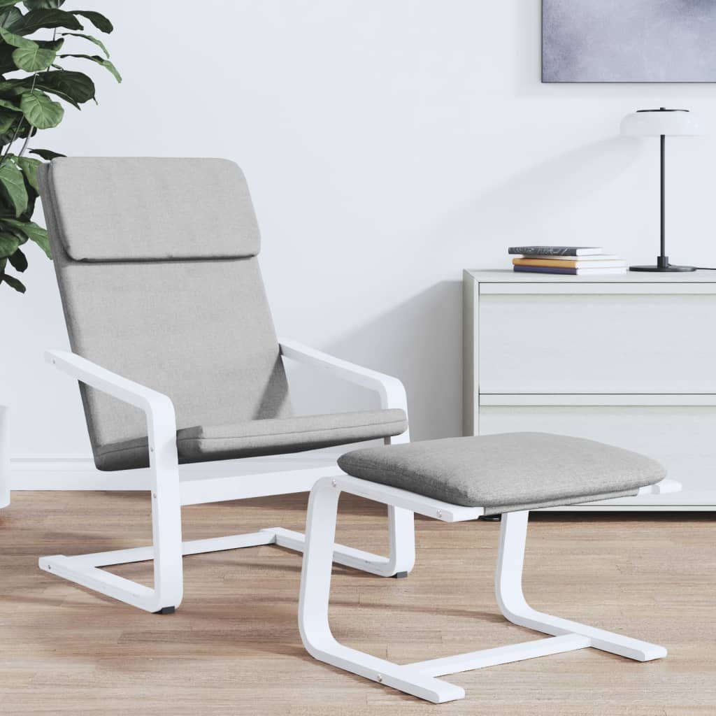 vidaXL Polsterhocker Fußhocker Hellgrau 51x41x40 cm günstig online kaufen