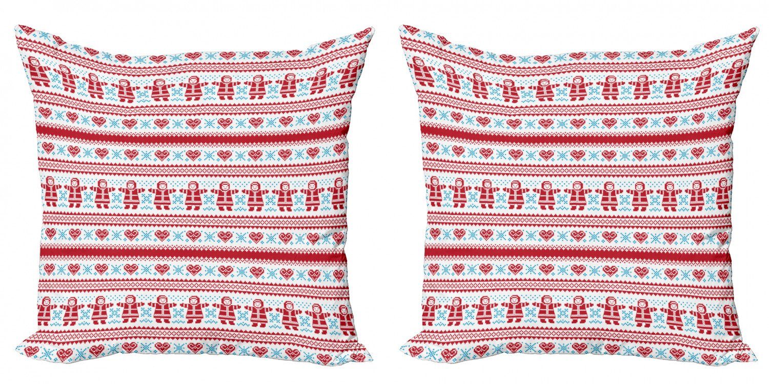 Kissenbezüge Modern Accent Doppelseitiger Digitaldruck, Abakuhaus (2 Stück), nordisch Weihnachten Inspired Ornament