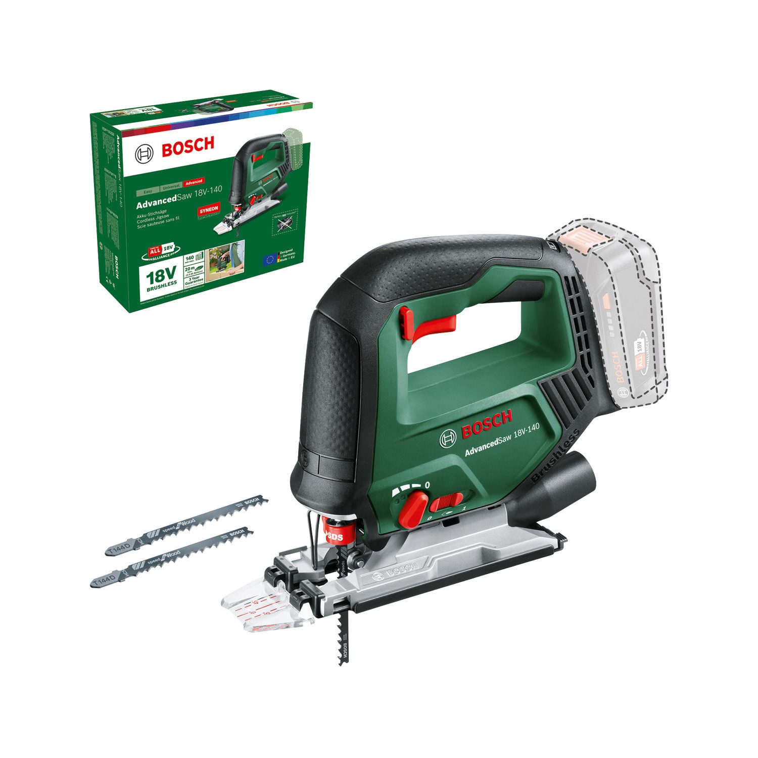 Bosch Home & Garden Akku-Stichsäge AdvancedSaw 18V-140, im Karton, ohne Akk günstig online kaufen