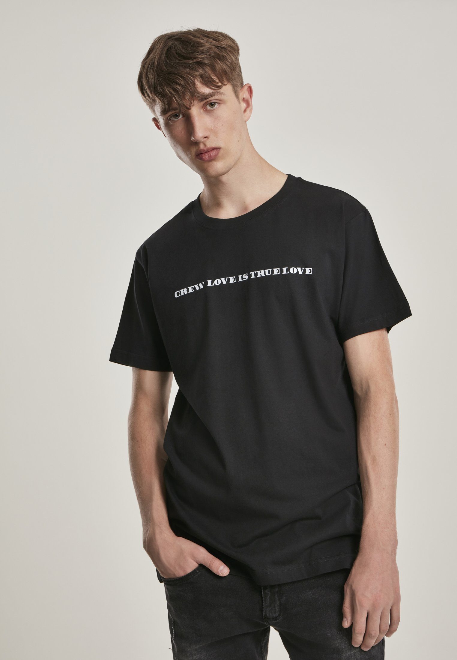 MisterTee T-Shirt Herren Crew Love True Is Love (1-tlg) Tee