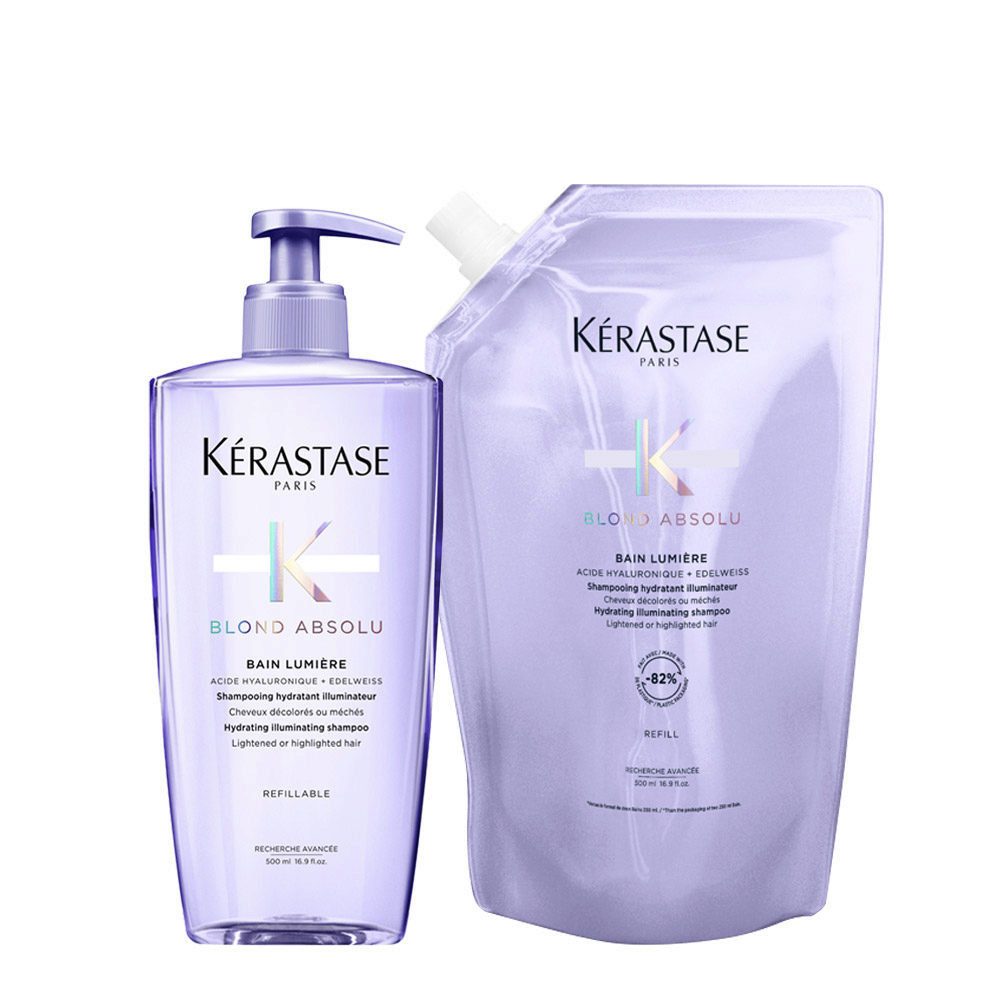 Kérastase Haarpflege-Set Kerastase Blond Absolu Bain Lumière Refill Set 2x500ml, Refill Set, reichhaltig