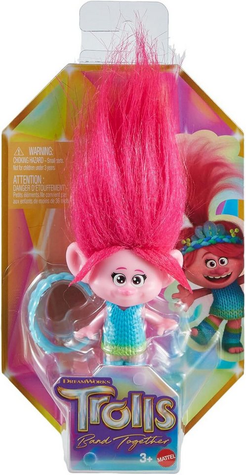 Mattel® Spielfigur Mattel DREAMWORKS TROLLS Gemeinsam Stark Königin Poppy Plüschhaar 3+