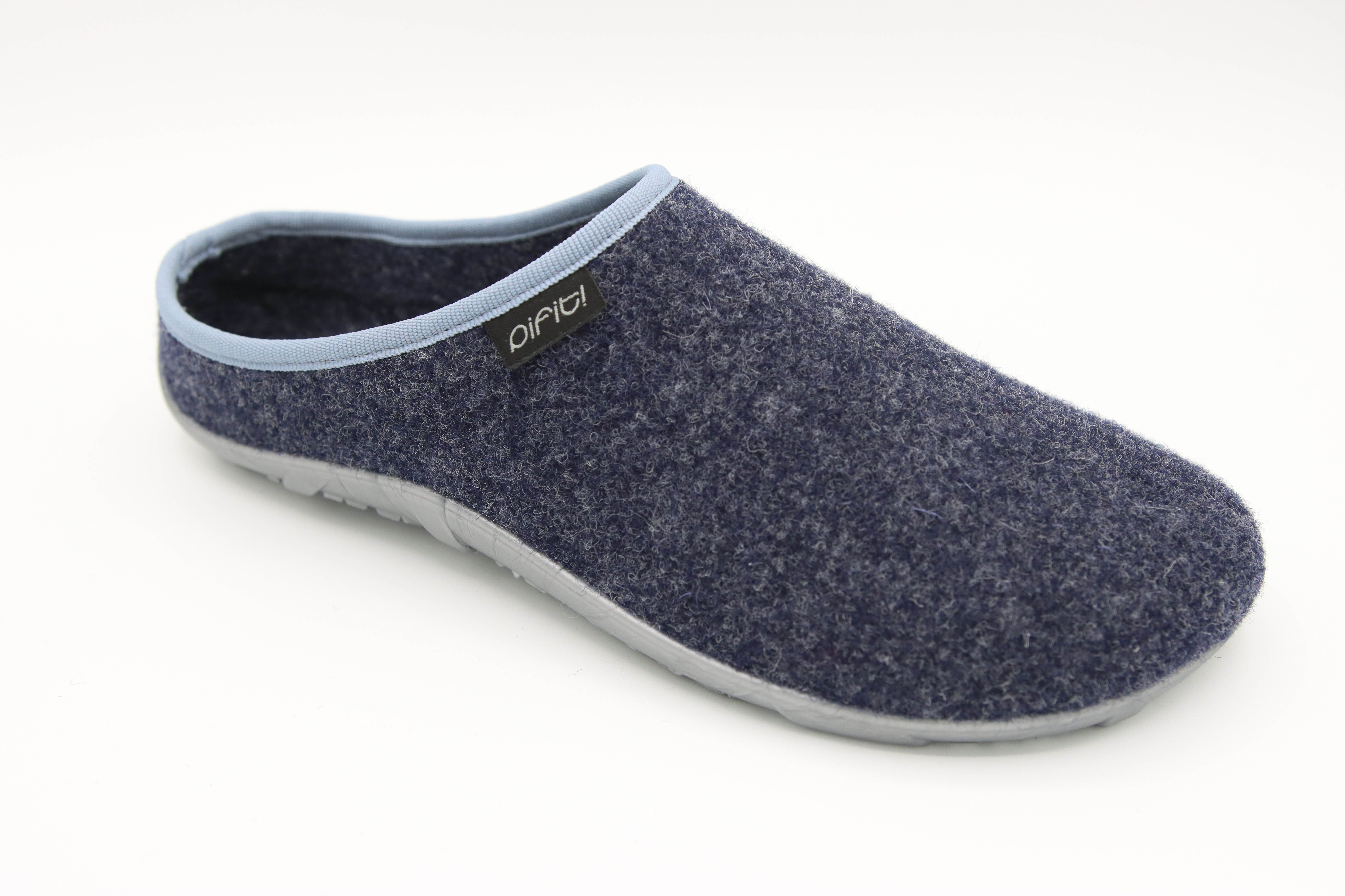 pifit! Pantoffel "homey" mit Barfußgefühl, 32100-2, blau Barfußschuh Pantoffel, Hausschuh