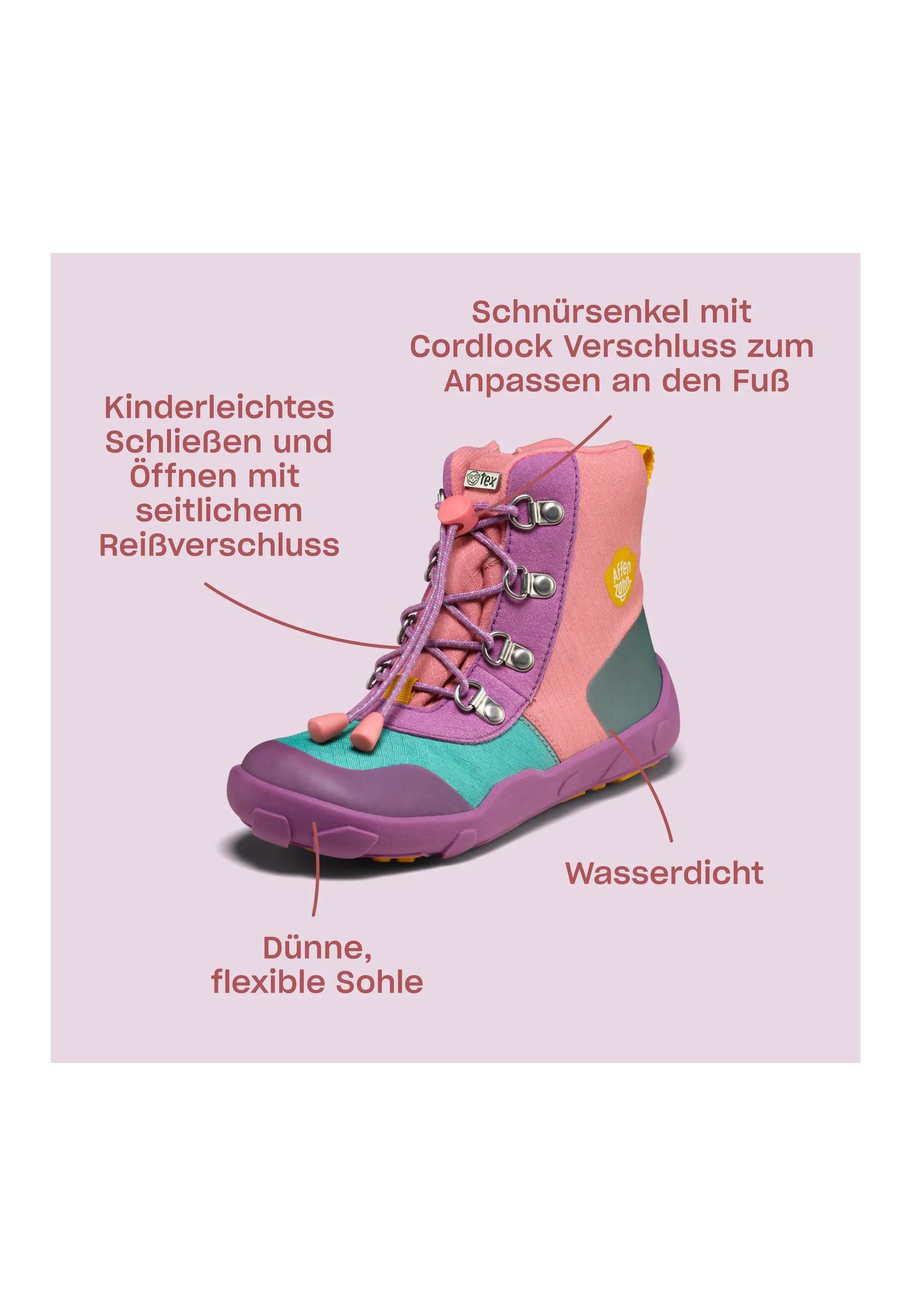 Affenzahn Vegan Discovy . Winterstiefel wasserdicht und warm gefüttert
