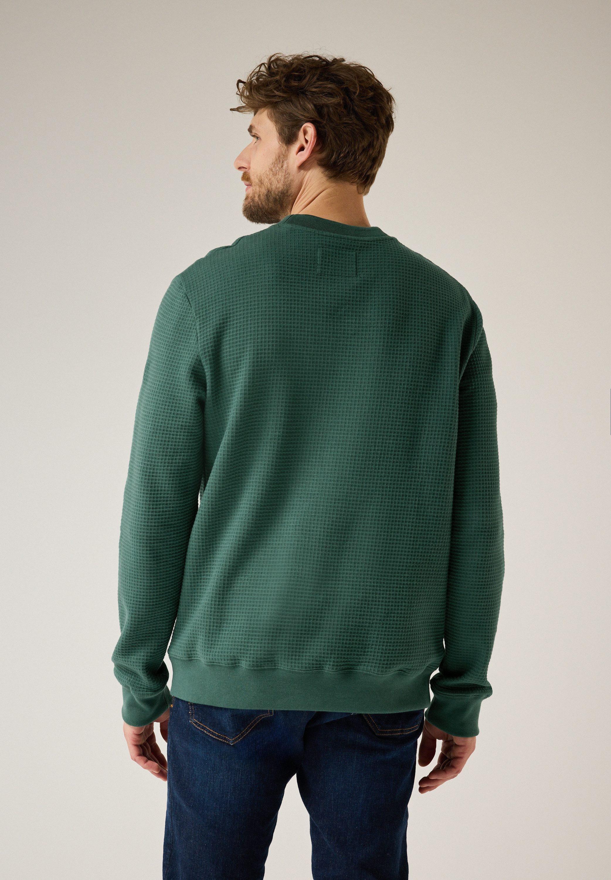 STREET ONE MEN Sweatshirt mit Struktur