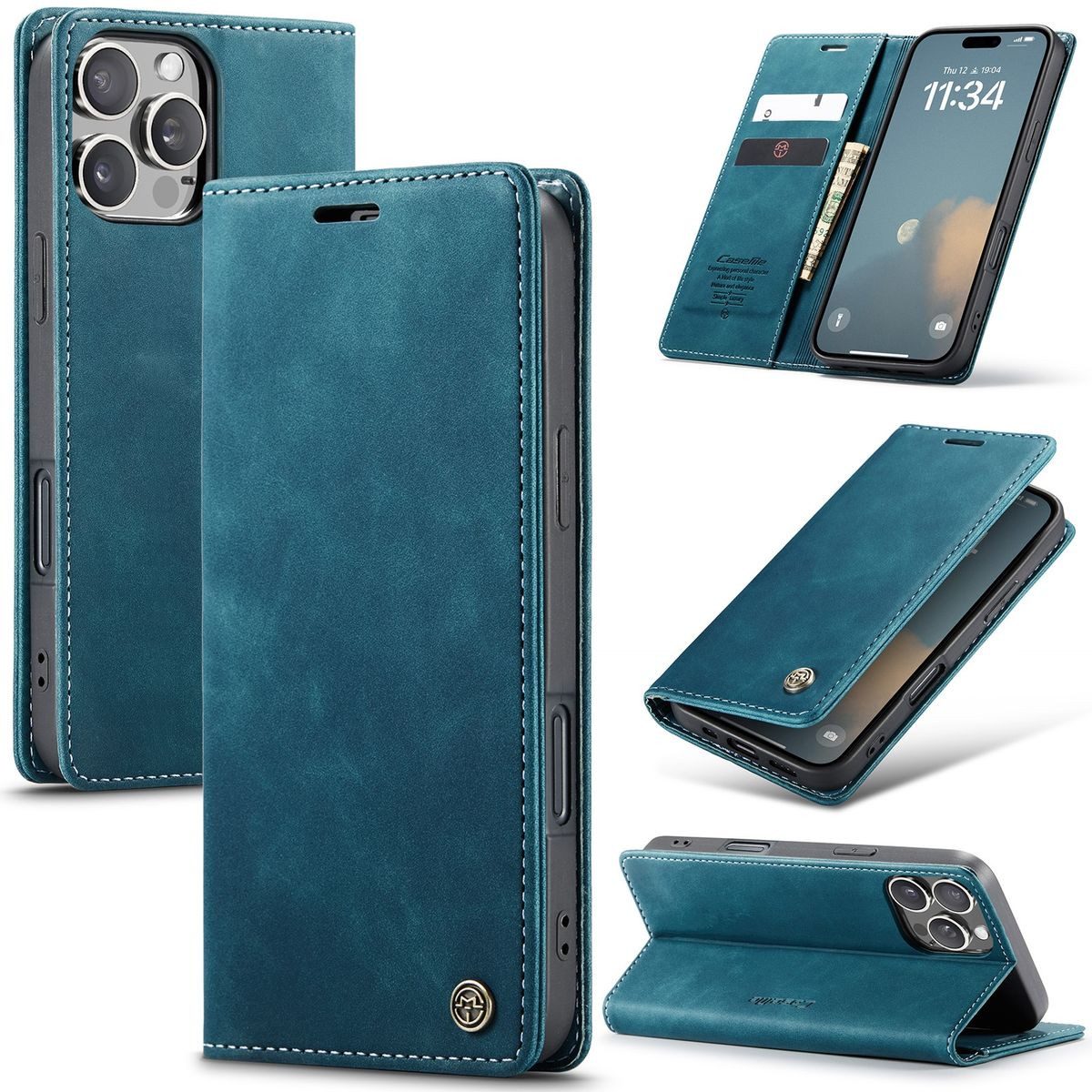 König Design Handyhülle Apple iPhone 16 Pro Max, Schutzhülle Schutztasche Case Cover Etuis Wallet Klapptasche Bookstyle