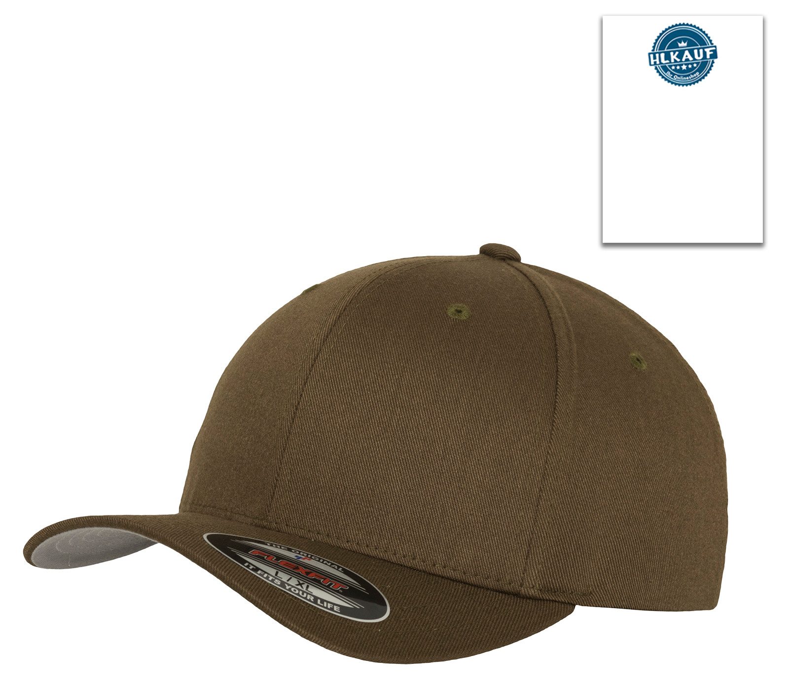 Flexfit Flex Cap Unisex Wooly Combed Baseball Caps graue Unterseite XS S M L XL XXL