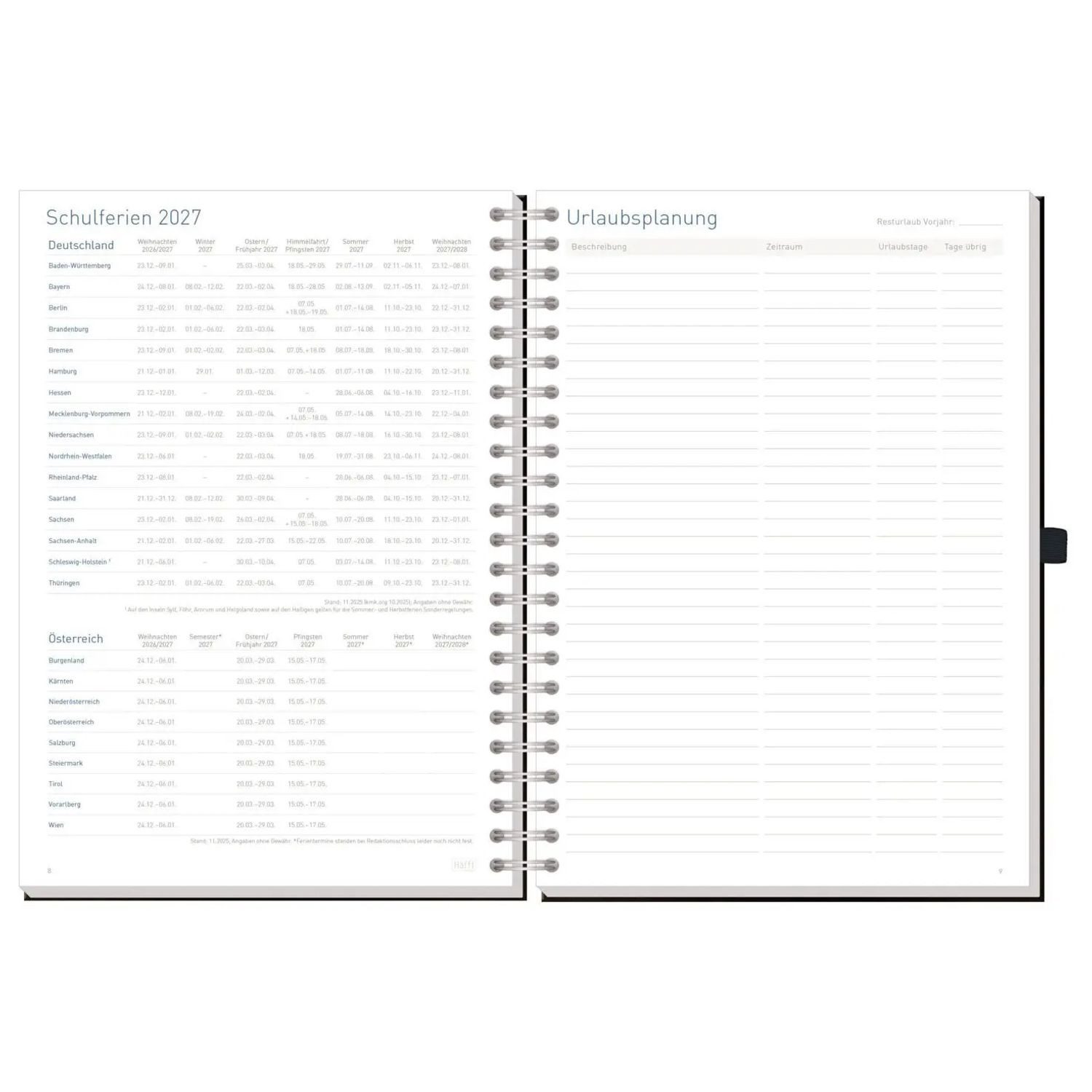 Häfft Taschenkalender Business-Timer Maxi A4 2027