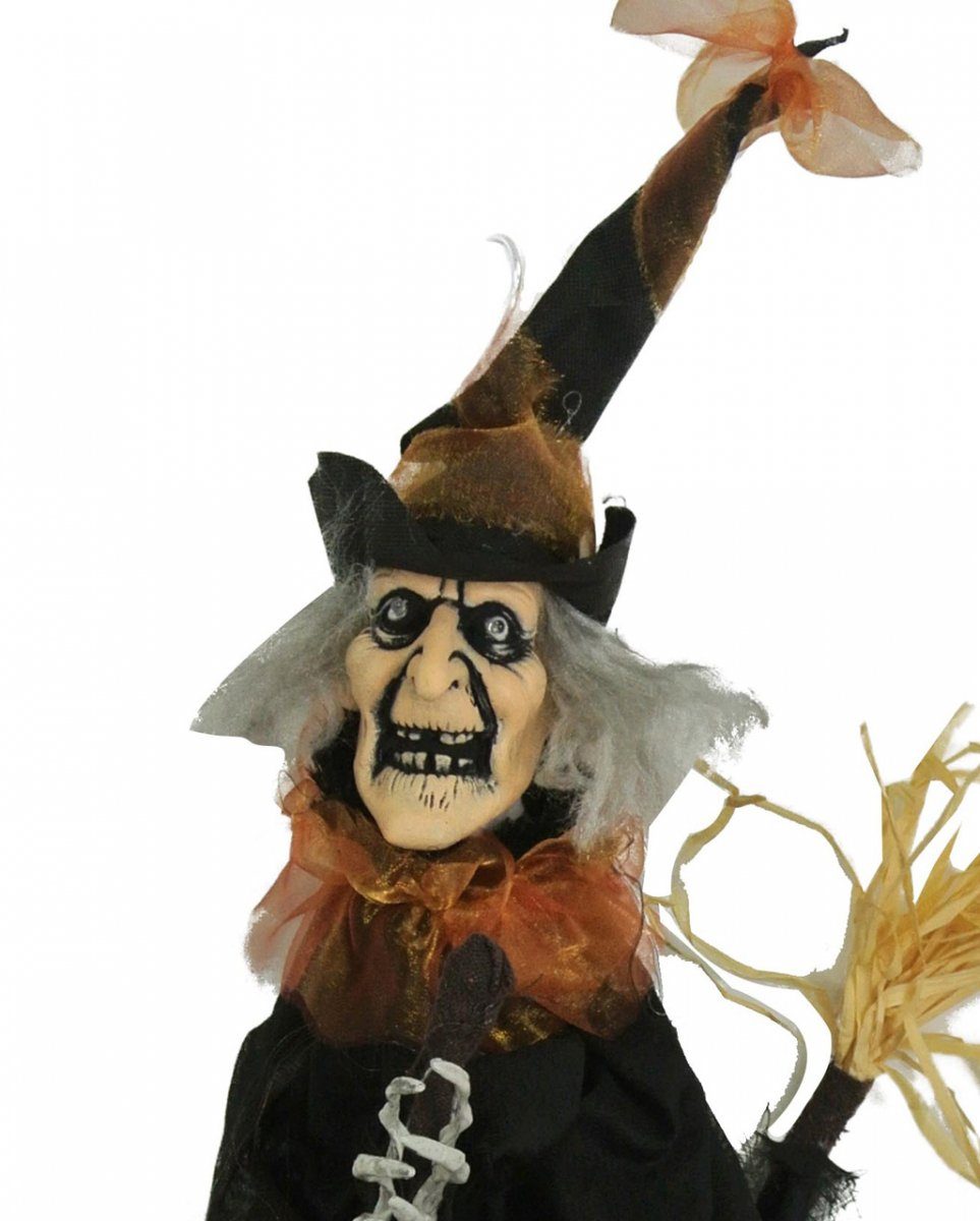Hängefigur Halloween als Horror-Shop Strampelnde Dekofigur Hexe