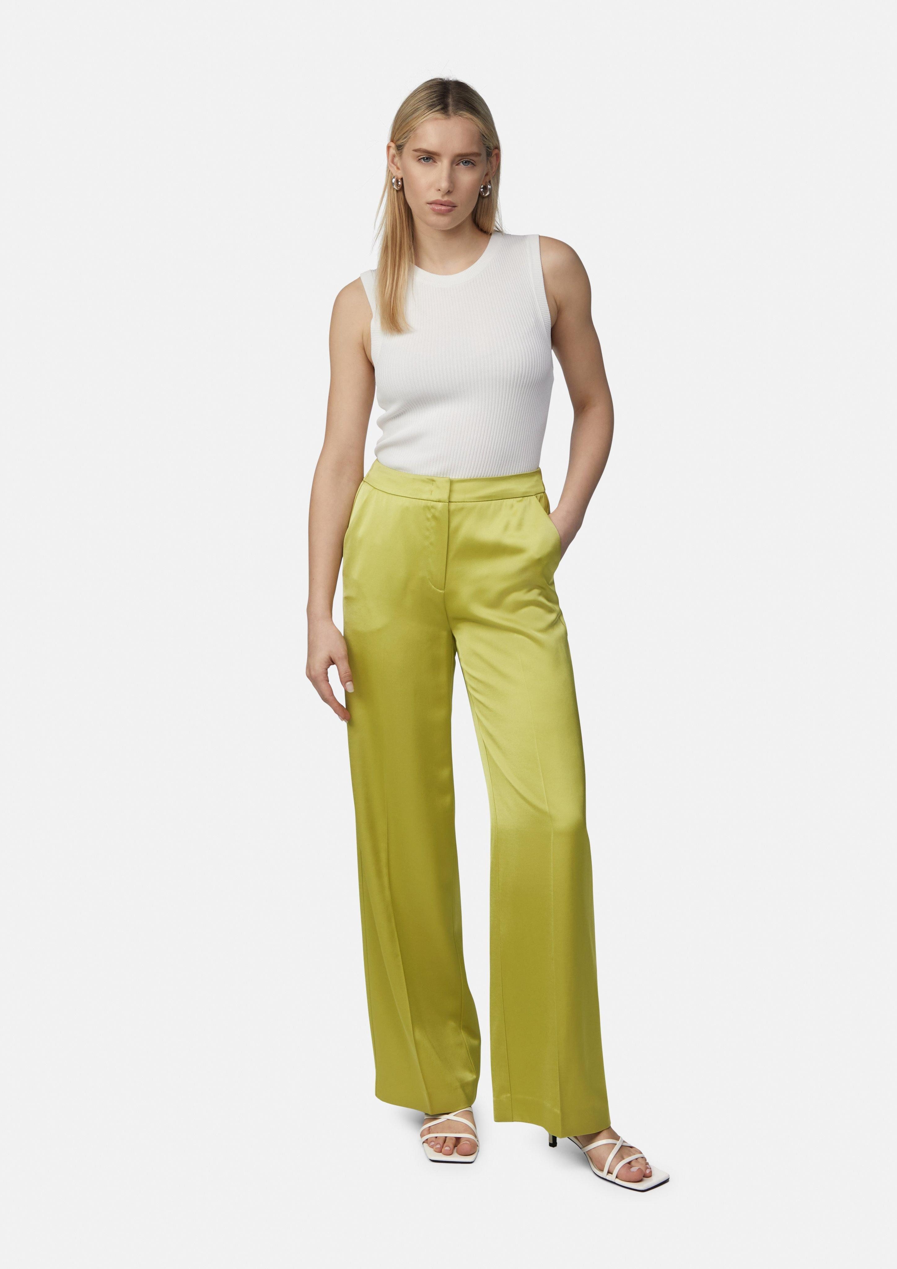 Comma Stoffhose Fließende Wide-Leg-Hose aus Satin günstig online kaufen