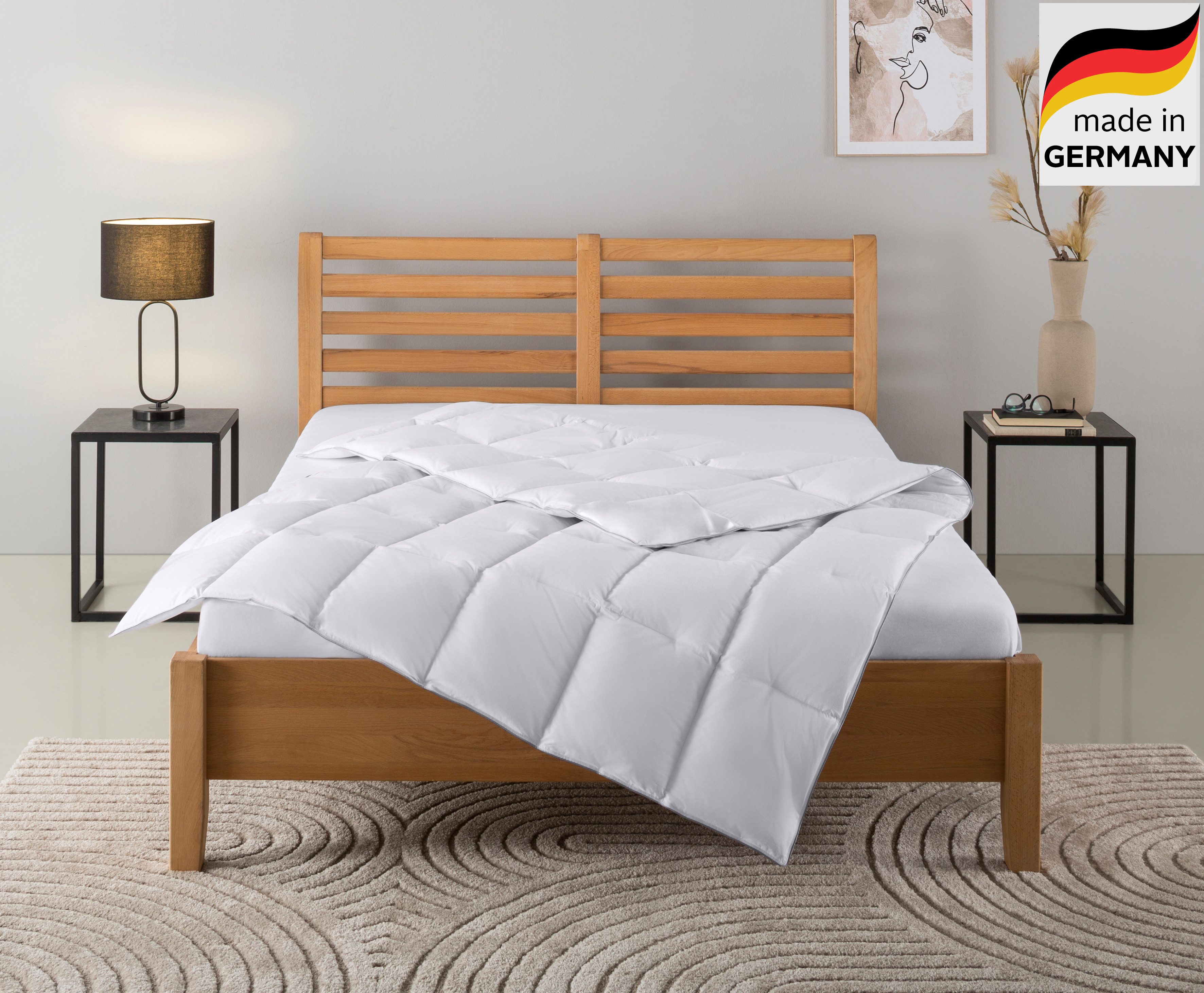 Daunenbettdecke Tamins, Bettdecke 135x200 cm, 155x220 cm, Made in Germany