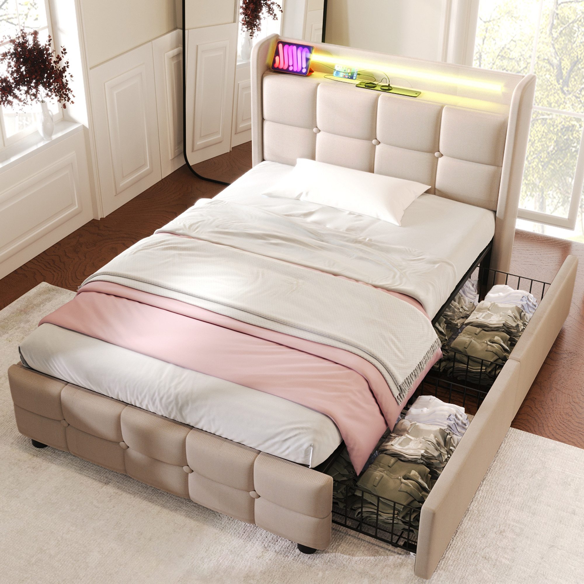 HAUSS SPOLE Polsterbett Polsterbett Doppelbett Funktionsbett günstig online kaufen