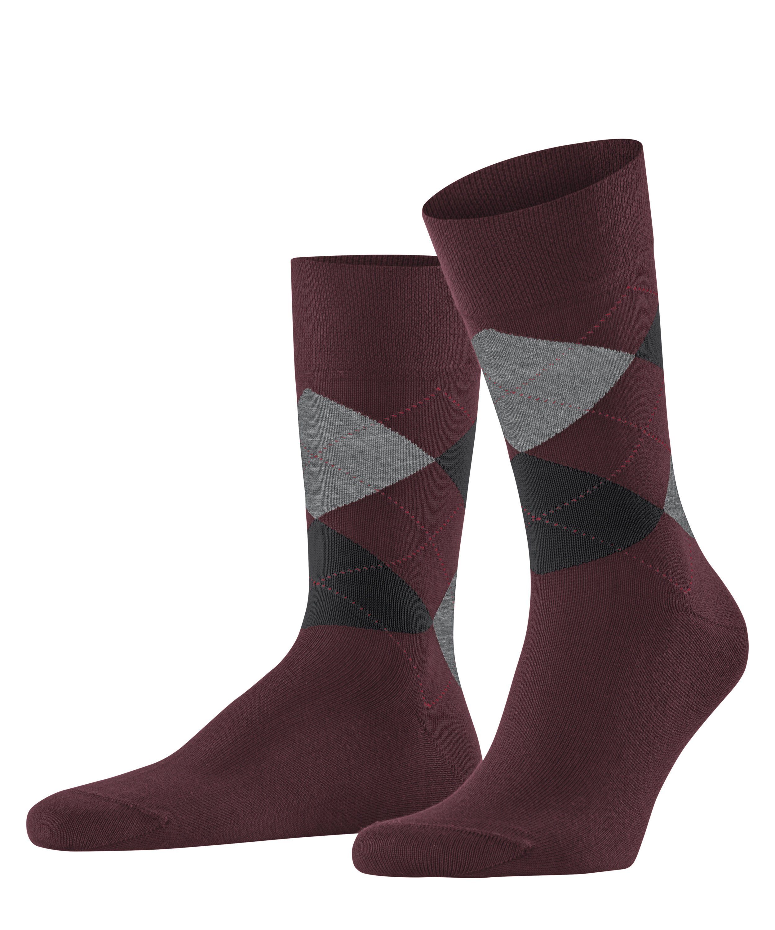 FALKE Socken Sensitive Argyle (1-Paar) bordeaux (8100)