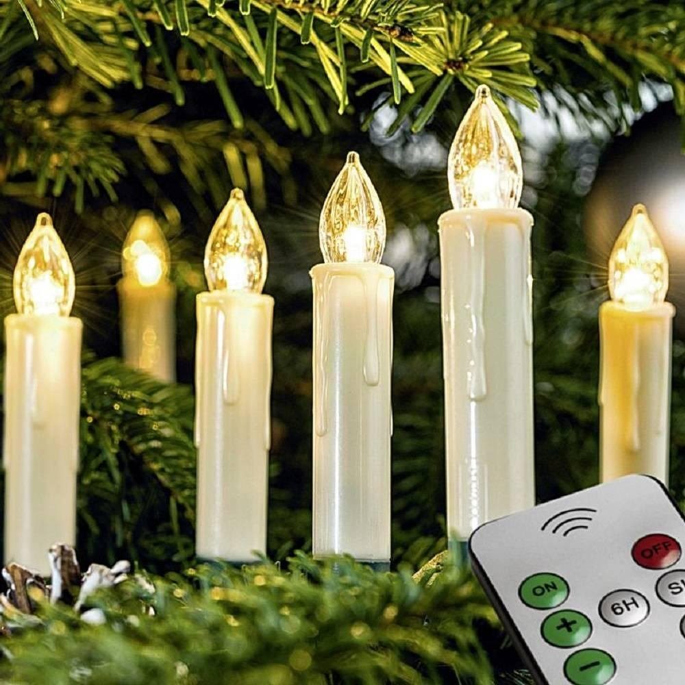 FHS LED-Christbaumkerzen 19624-20 LED Weihnachtsbaumbeleuchtung Timer