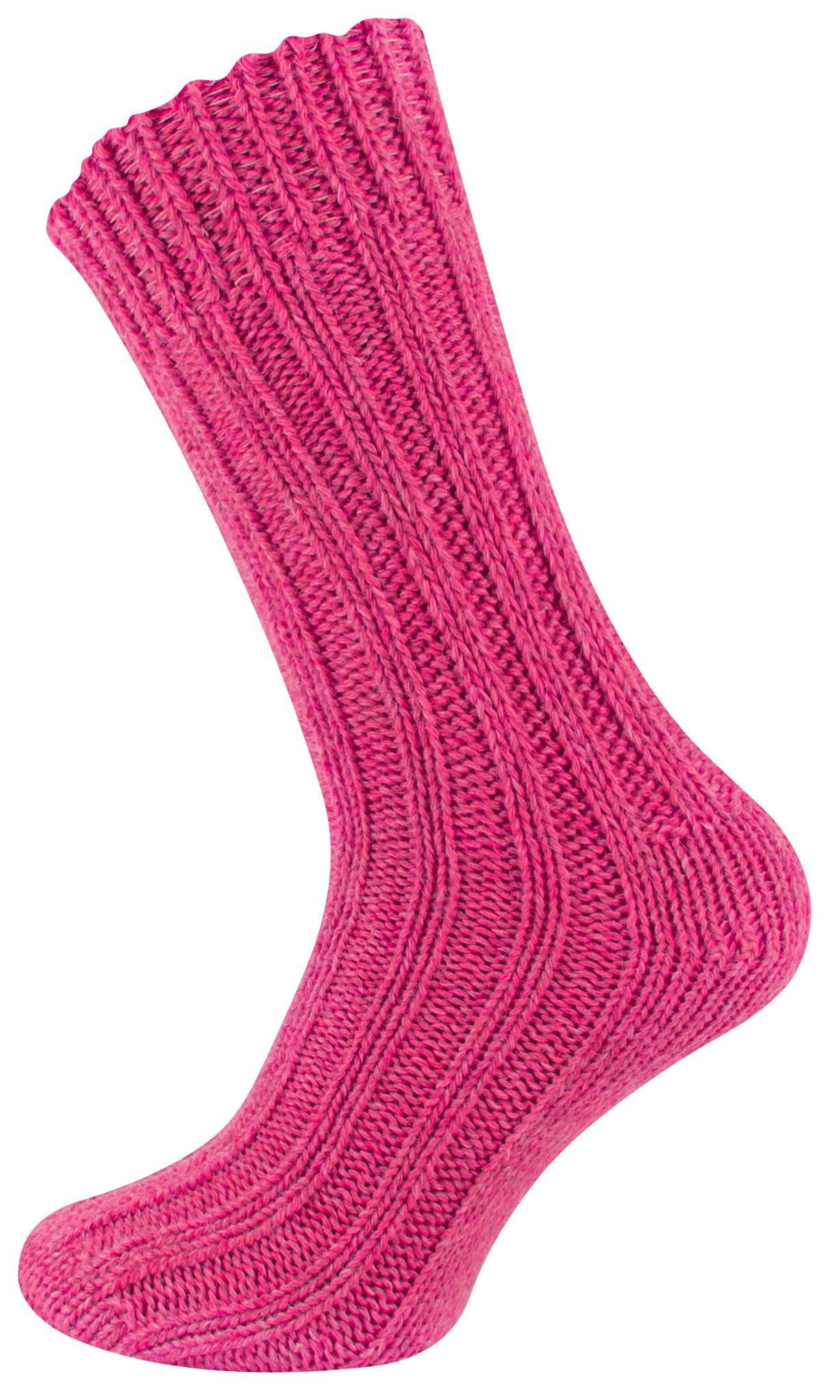 Socken (4-Paar) Alpakasocken und ökologisch Unisex Cotton vorgewaschen gefärbt Pink/Hellblau Prime®