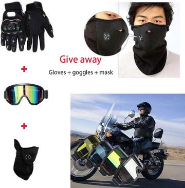 Sarari Motorradhelm Weicher Schaumstoff für Aufprallschutz, 4 Pack Helmbrille Handschuhe Set Sicherheit Dirt Off Road Motorradhelm