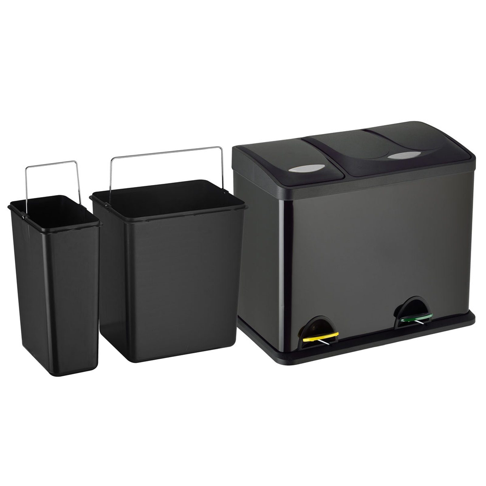 SVITA Mülltrennsystem TC2Combo26, Treteimer, Trennsystem, 2 Inneneimer, Farbunterteilung