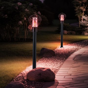 Globo LED Außen-Stehlampe, Leuchtmittel inklusive, Farbwechsel, Warmweiß, Außenstehlampe Wegelampe Sockellampe dimmbar Fernbedienung RGB LED