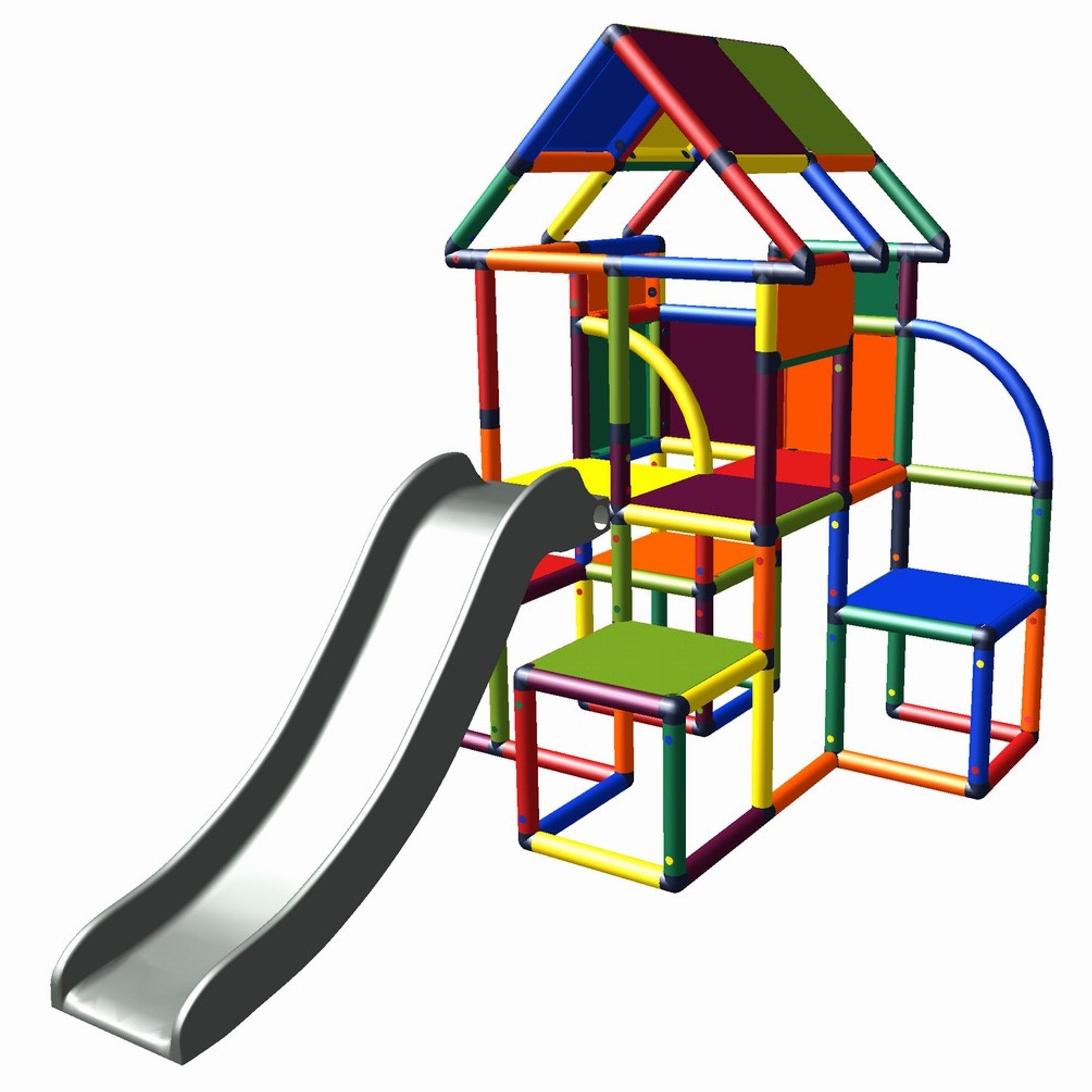 move and stic Spielturm move and stic Lina Spielhaus Kletterturm groß mit Kleinkindrutsche