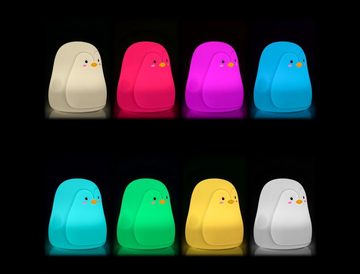 Goobay LED Nachtlicht PINGUIN, Farbwechsler, mit Farbwechsel und Touch-Sensor