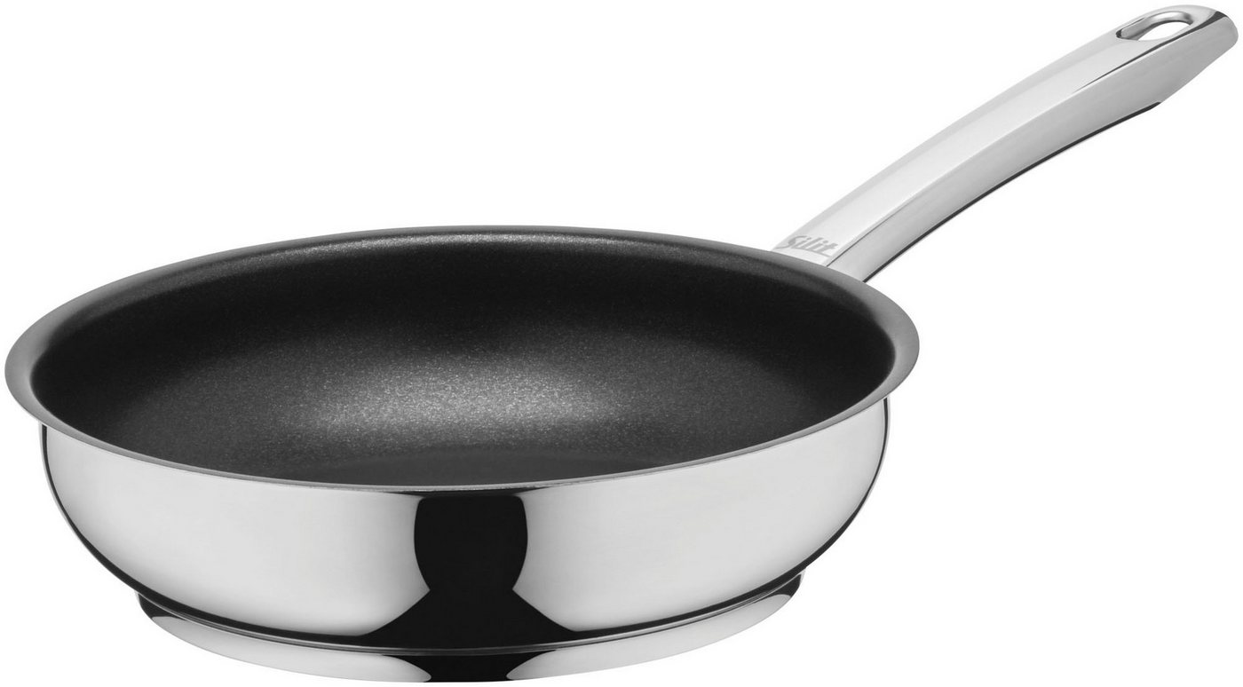 Silit Bratpfanne Calabria Induktion, Cromargan® Edelstahl Rostfrei 18/10 (1-tlg), Silitan Antihaftversiegelung, polierter Edelstahl, induktionsgeeignet