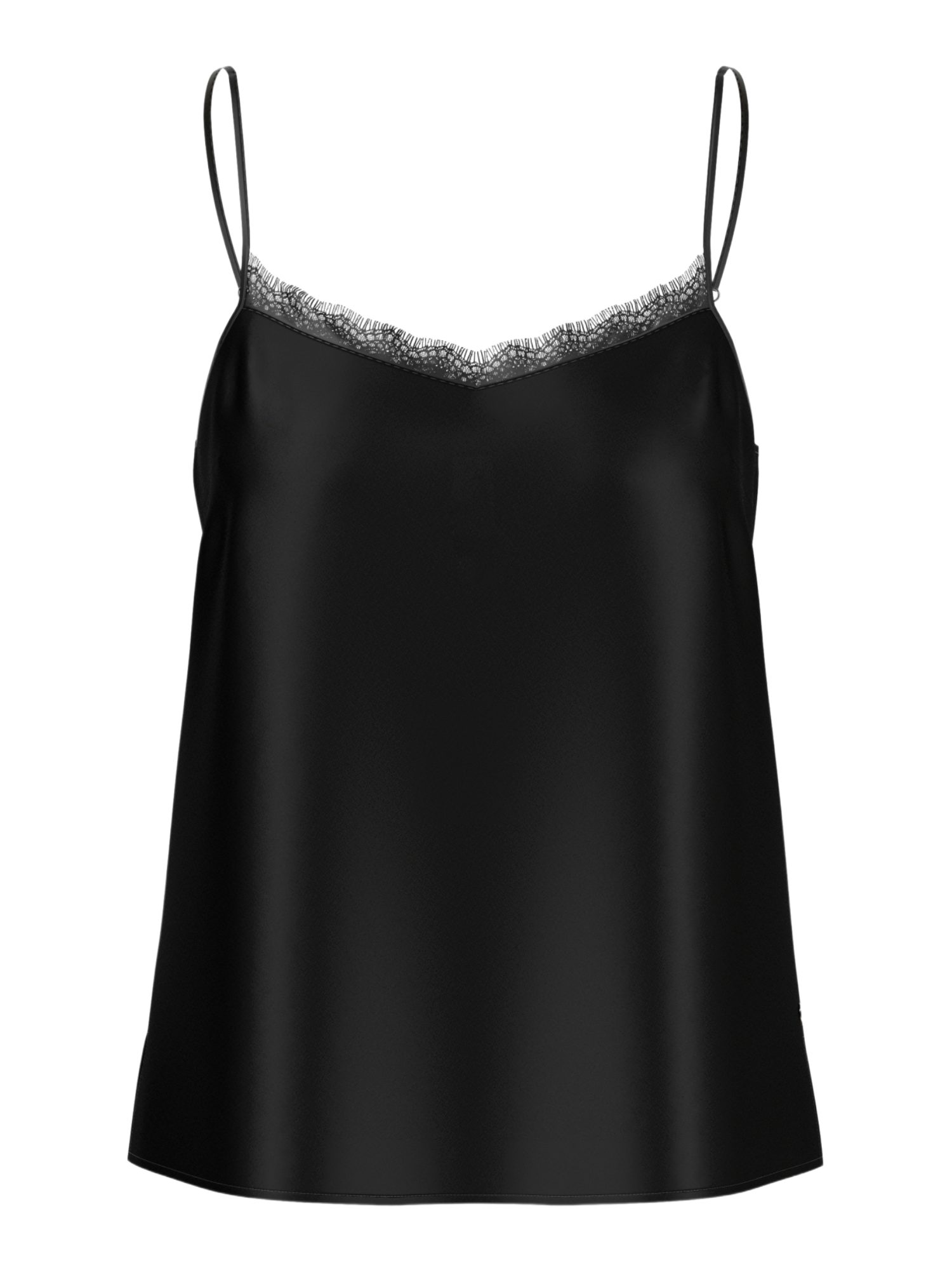 Marc Cain Tanktop ZA.2 - S2 - Seasonal Colours II schwarz,Basic,Seide,Unifarben,V-Ausschnitt,Ärmellos,Regular Fit
