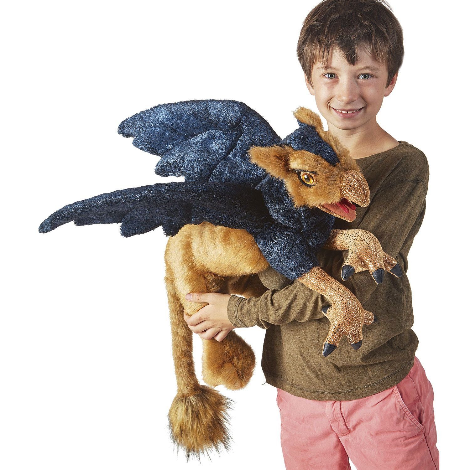 Folkmanis Handpuppen Handpuppe Folkmanis Handpuppe Greif 56cm, Drache, Löwe, Vogel 3193 (Packung)