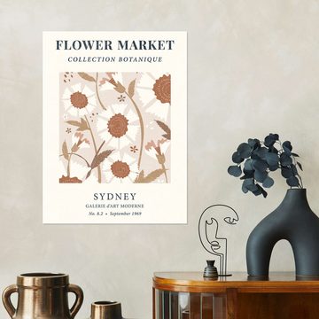 Posterlounge Poster TAlex, Flower Market Sydney, Wohnzimmer Modern Illustration